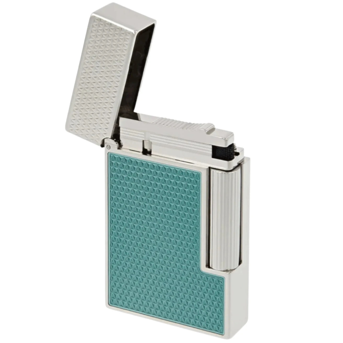 S.T. Dupont Line 2 Turquoise Lacquer Guilloche Lighter