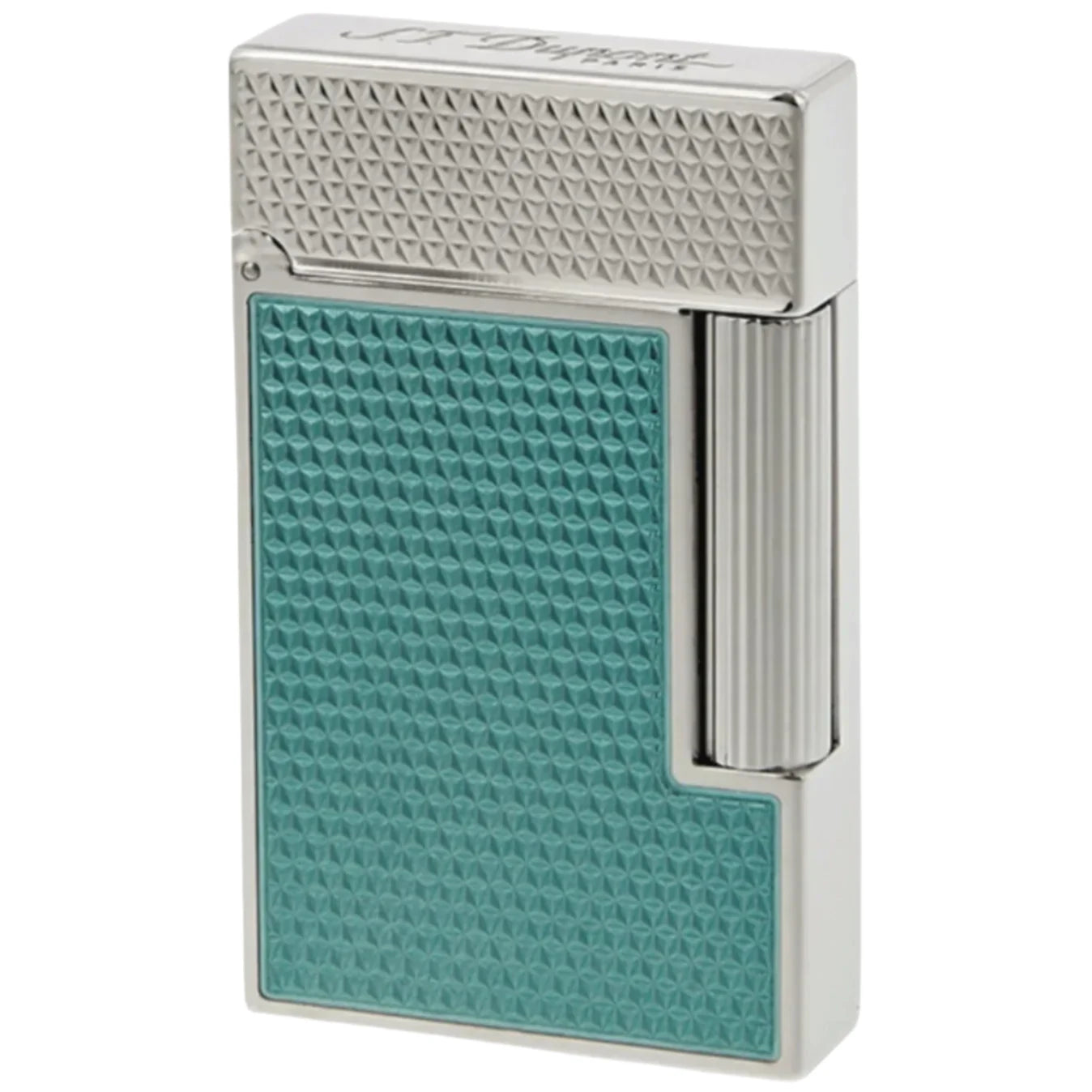 S.T. Dupont Line 2 Turquoise Lacquer Guilloche Lighter