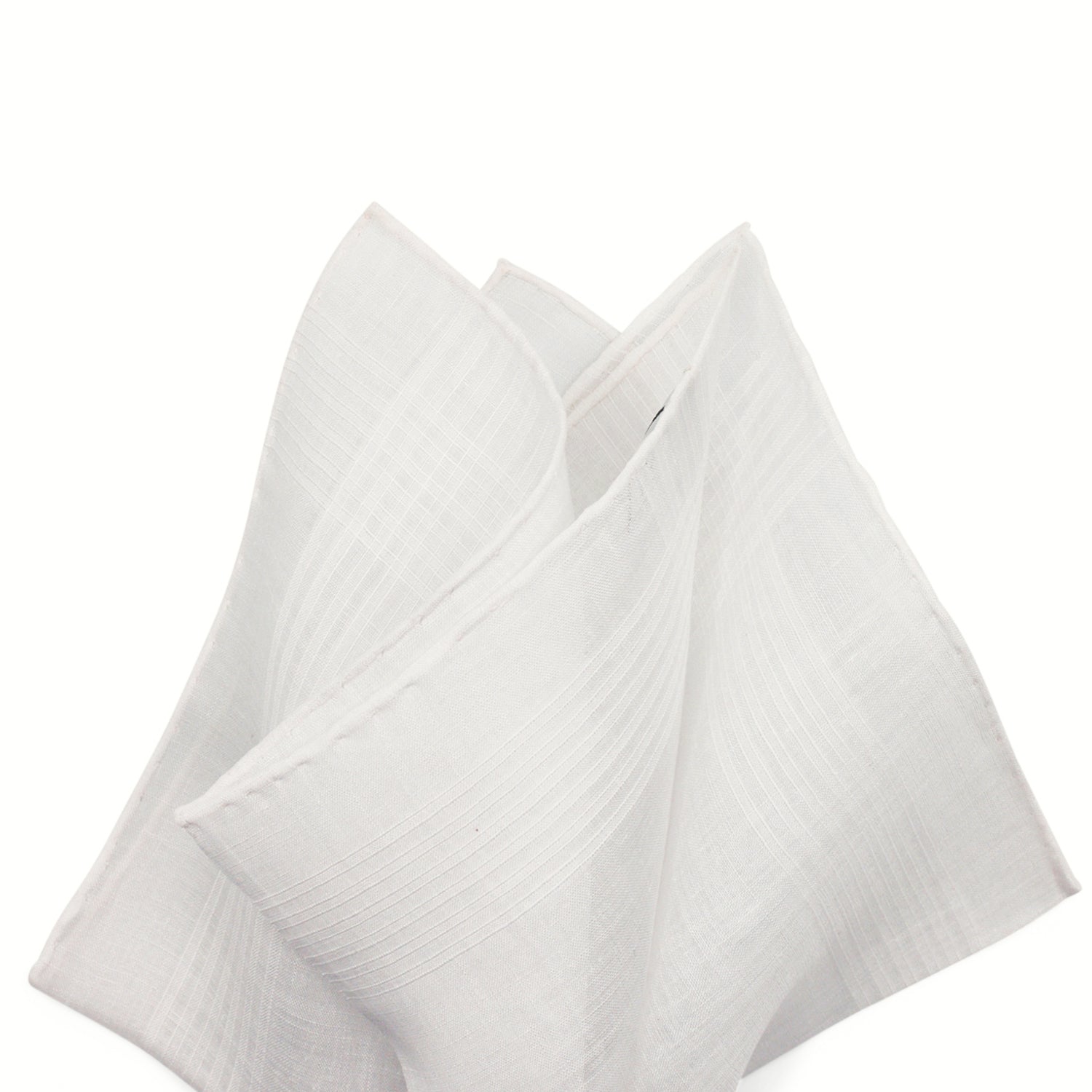 Simonnot Godard Bertry White Archive Batiste Cotton & Linen Pocket Square