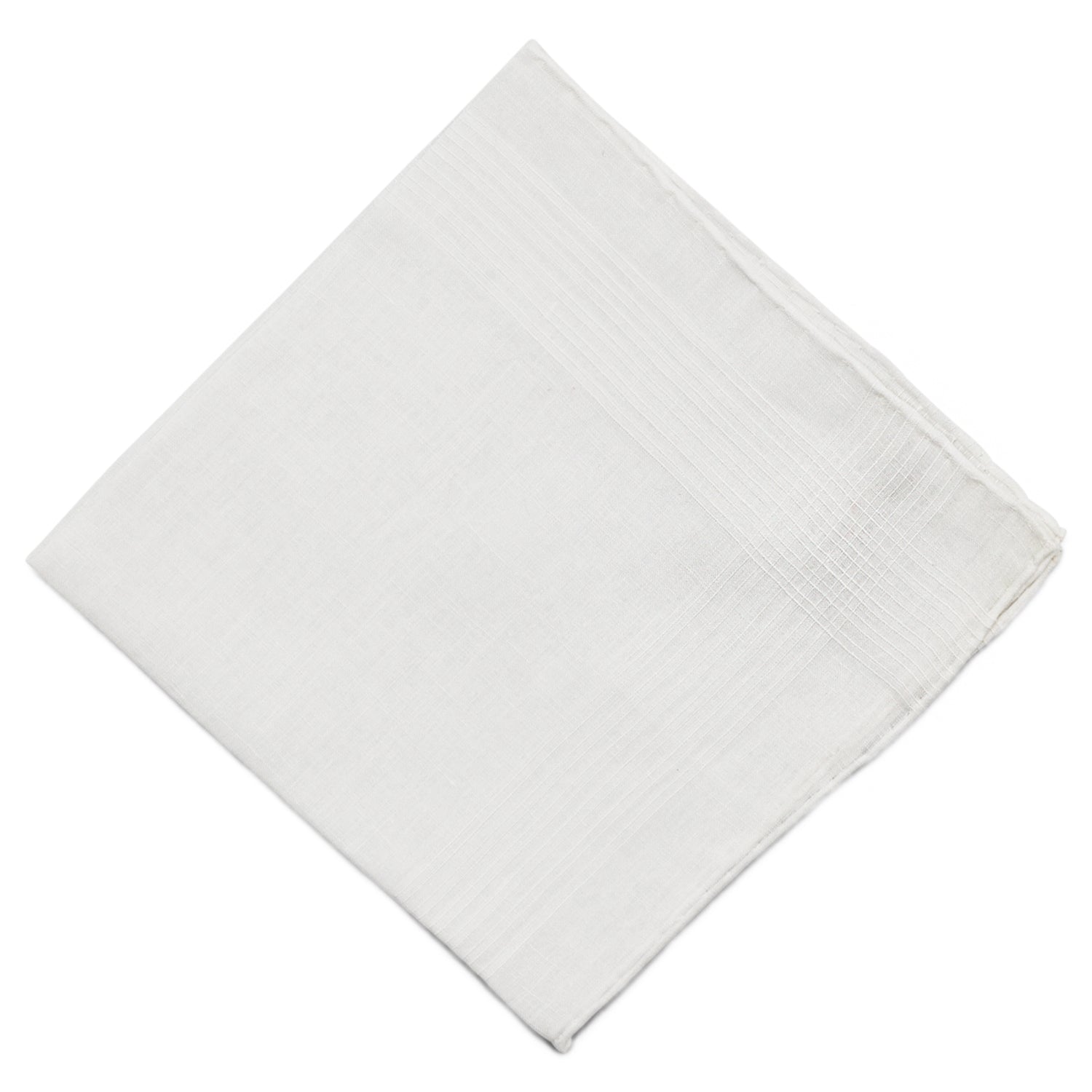 Simonnot Godard Bertry White Archive Batiste Cotton & Linen Pocket Square