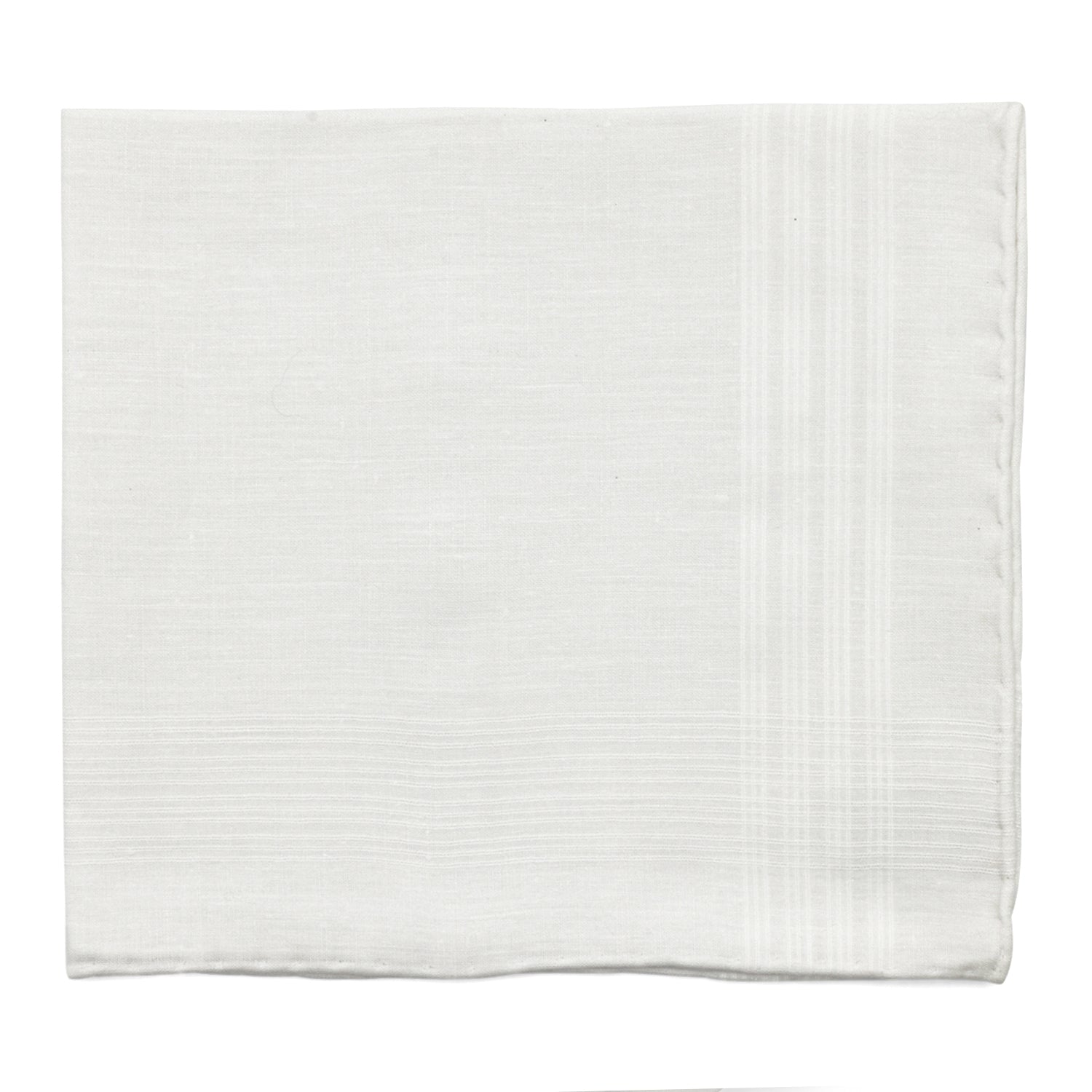Simonnot Godard Frasnoy White 100% Cotton Pocket Square