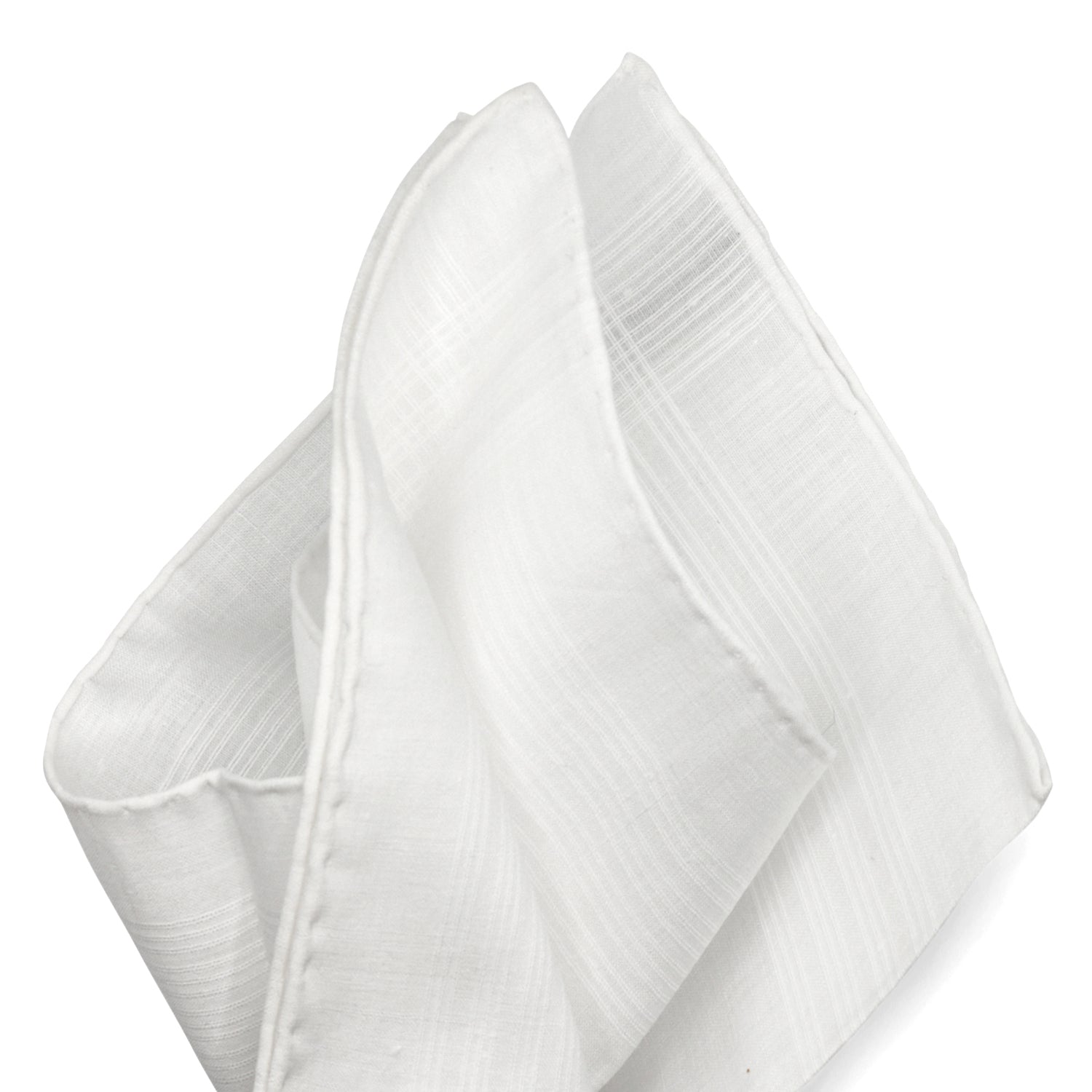Simonnot Godard Frasnoy White 100% Cotton Pocket Square