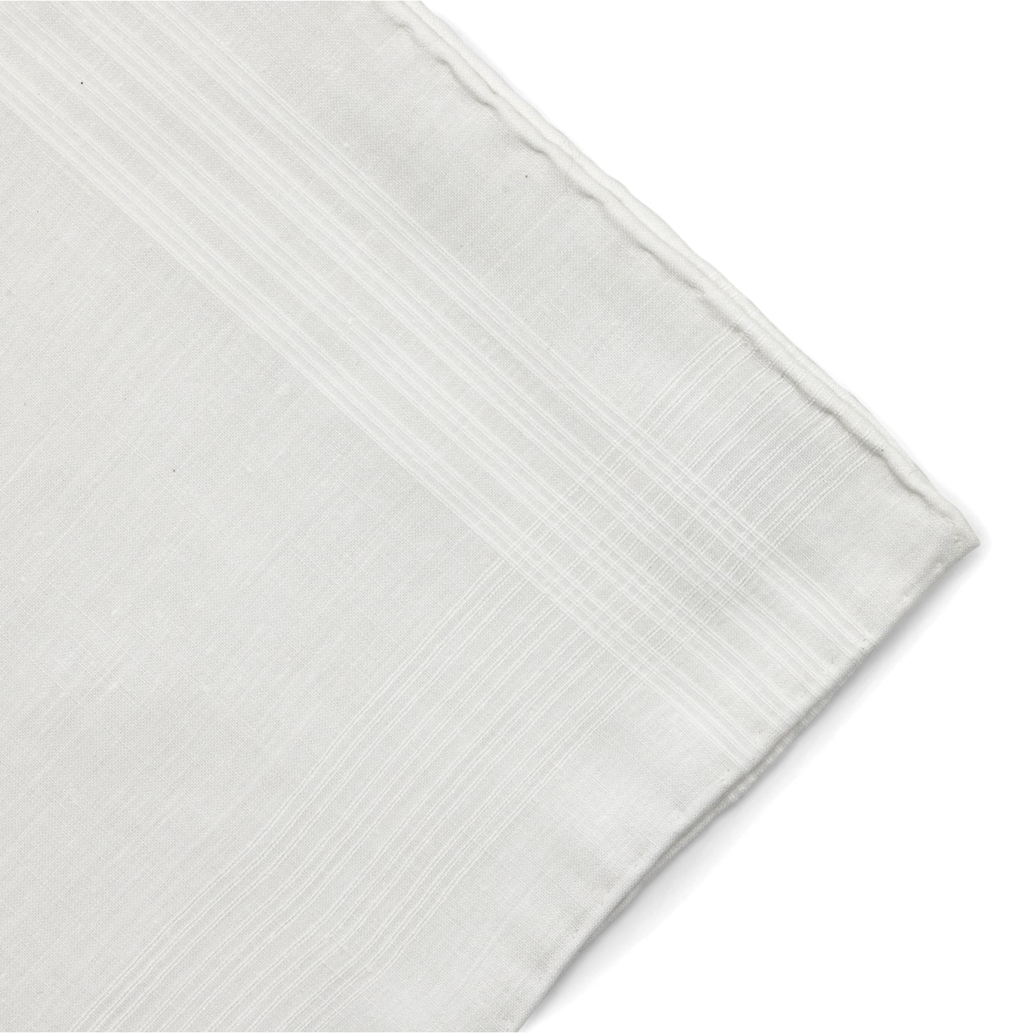 Simonnot Godard Frasnoy White 100% Cotton Pocket Square