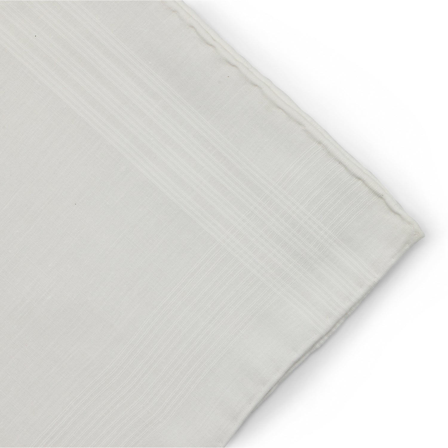 Simonnot Godard Frasnoy White 100% Cotton Pocket Square