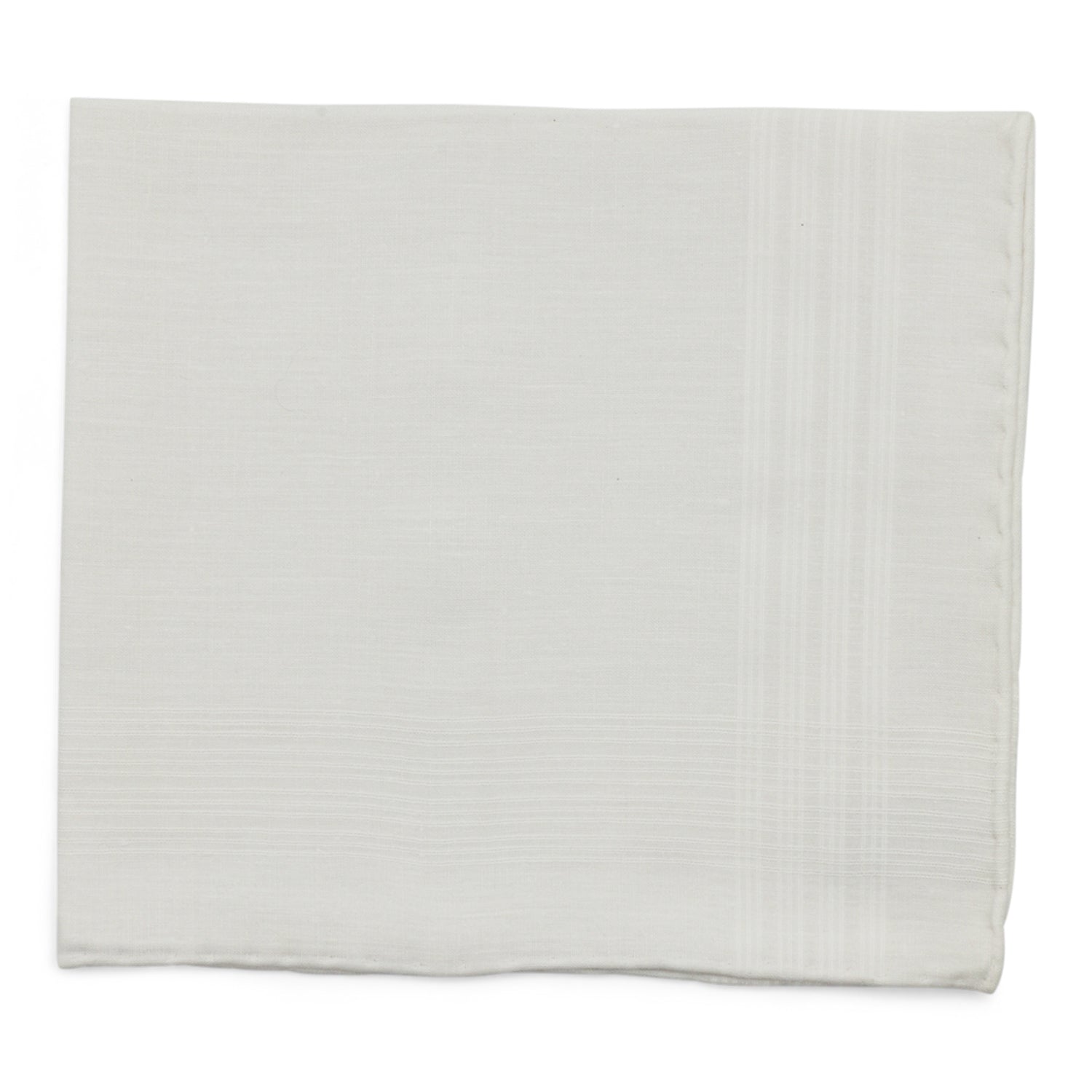Simonnot Godard Frasnoy White 100% Cotton Pocket Square