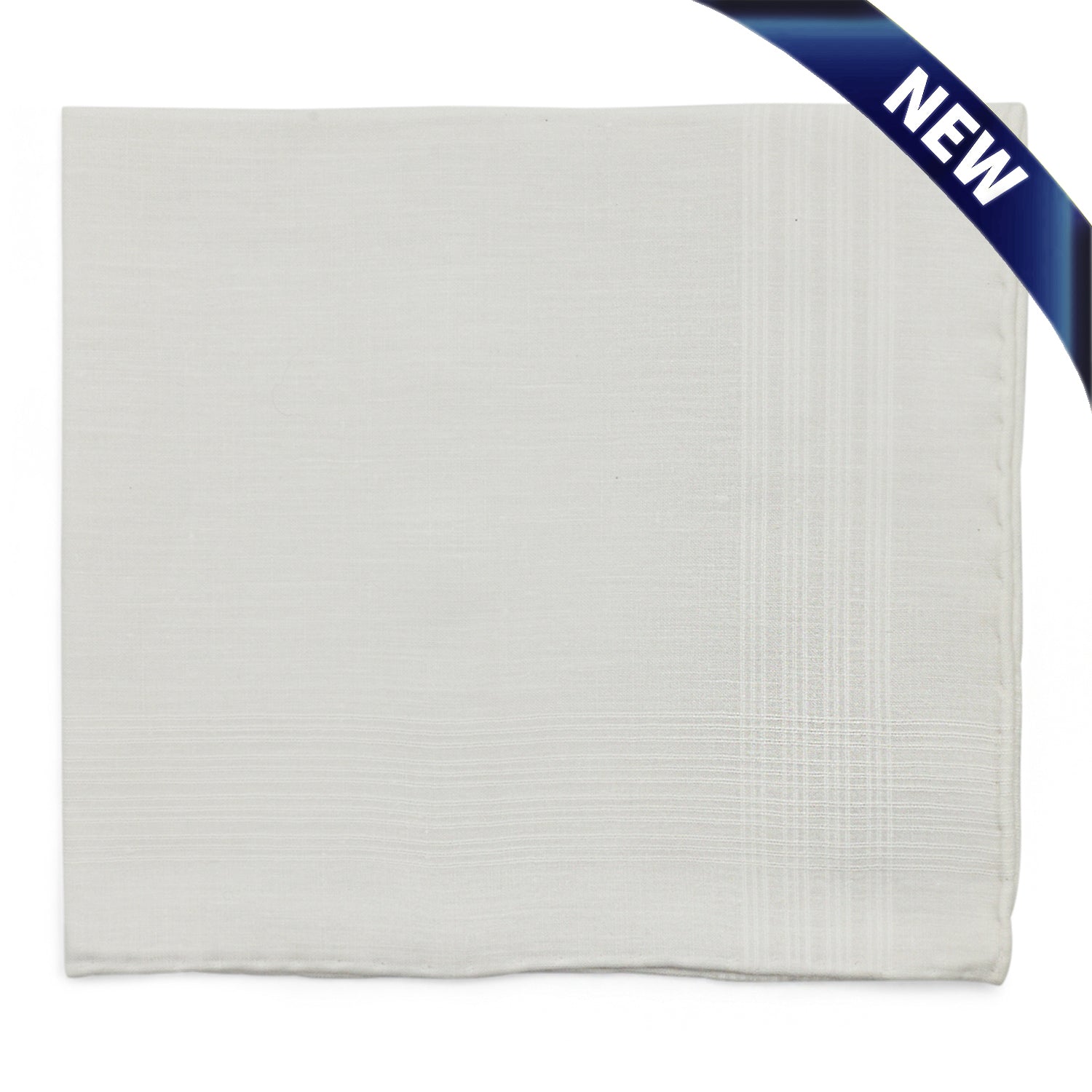 Simonnot Godard Frasnoy White 100% Cotton Pocket Square