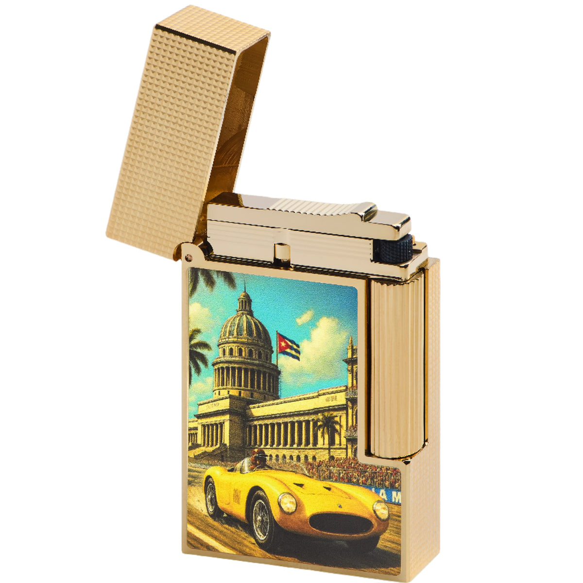 S.T. Dupont Line 2 Havana Dreams Grand Prix Gold Finish Lighter