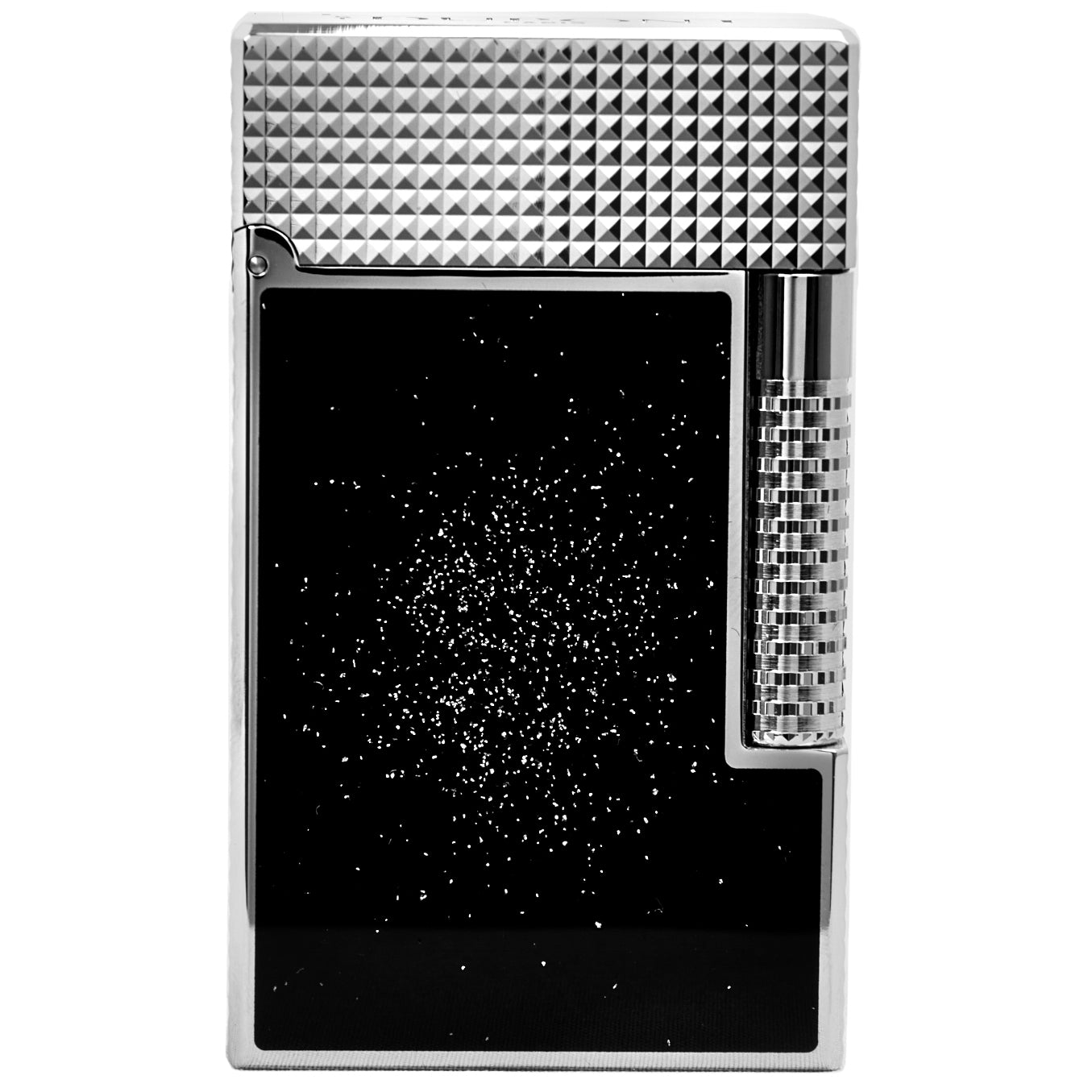 S.T. Dupont Limited Edition Le Grand Cling Platinum Dust Black Lacquer Lighter