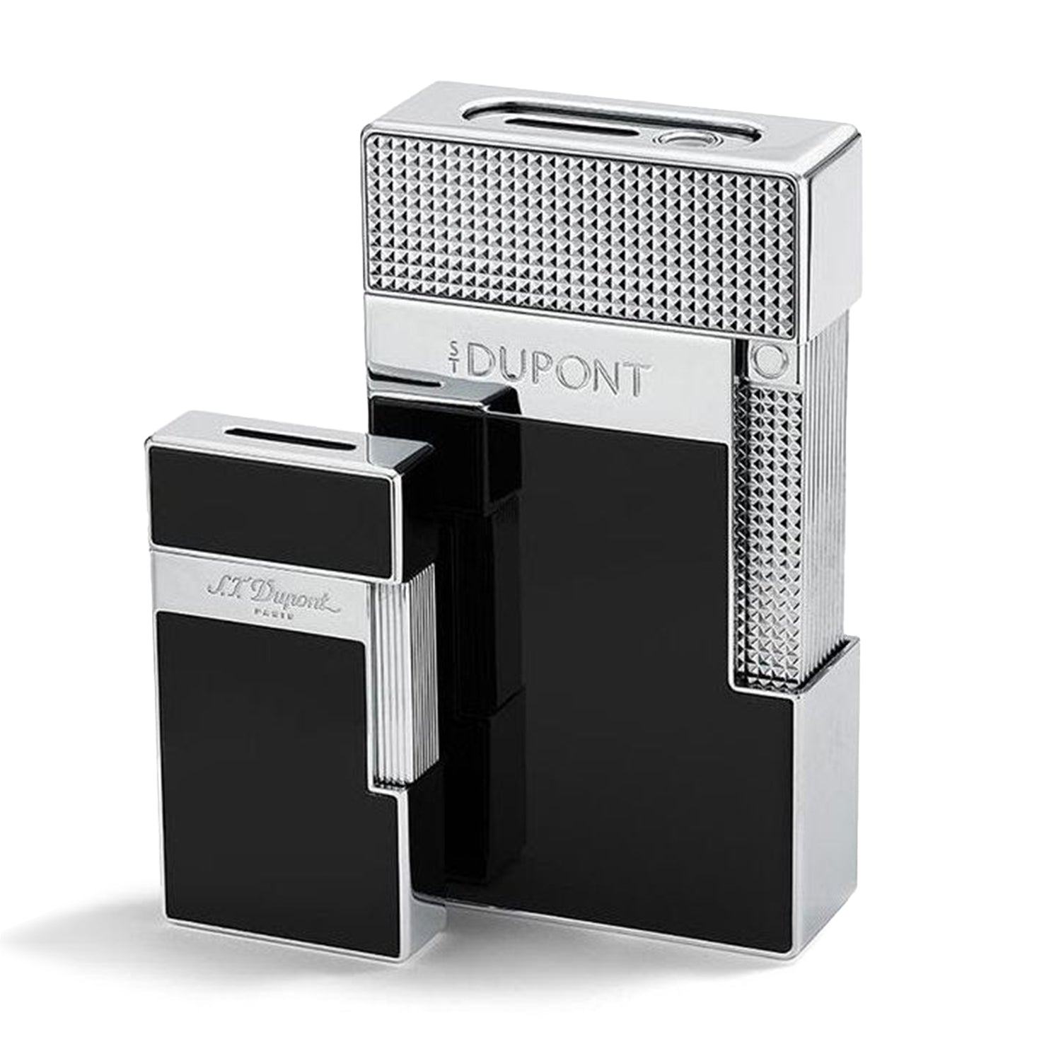 S.T. Dupont Black & Chrome Table Lighter