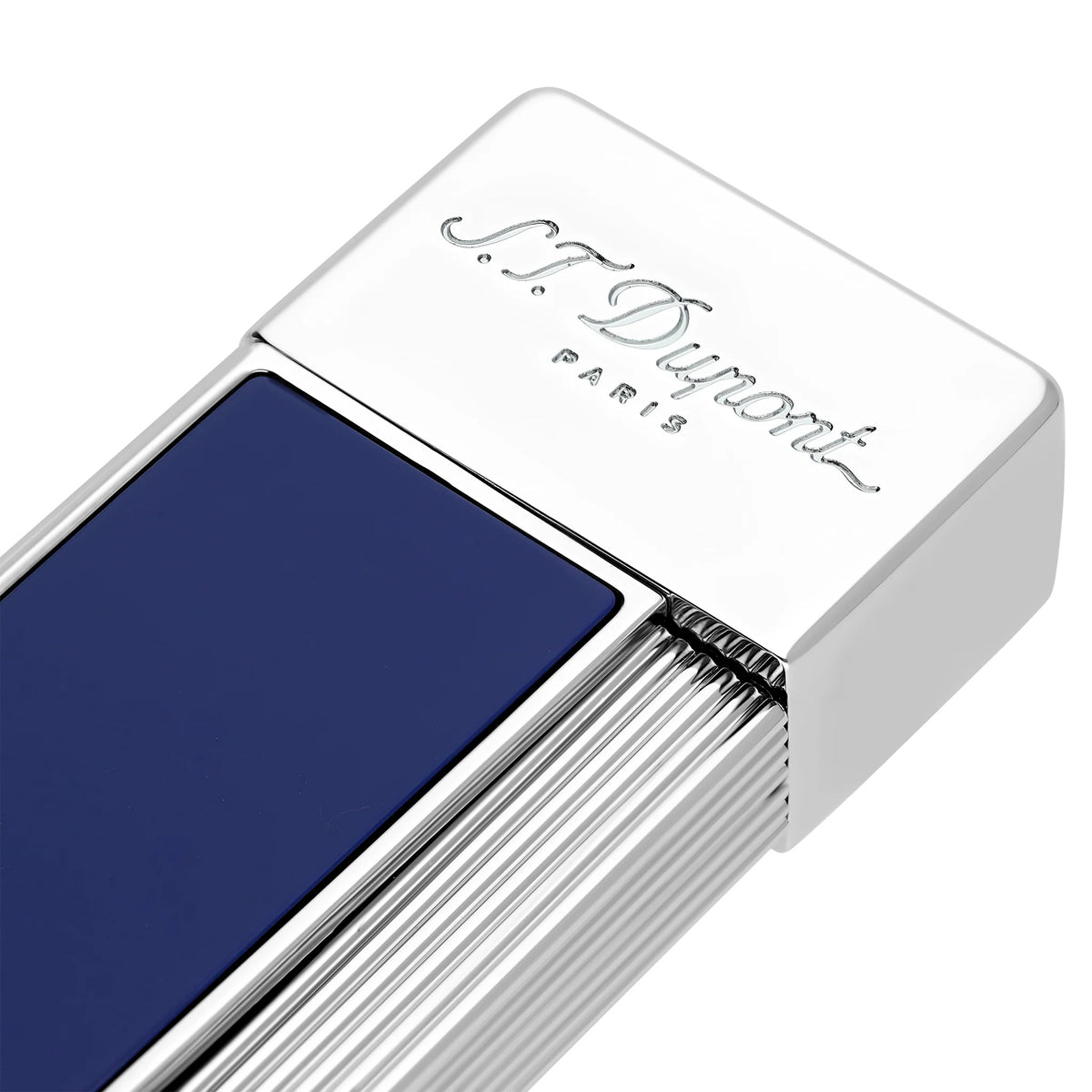S.T. Dupont Twiggy Chrome Blue Lacquered Lighter