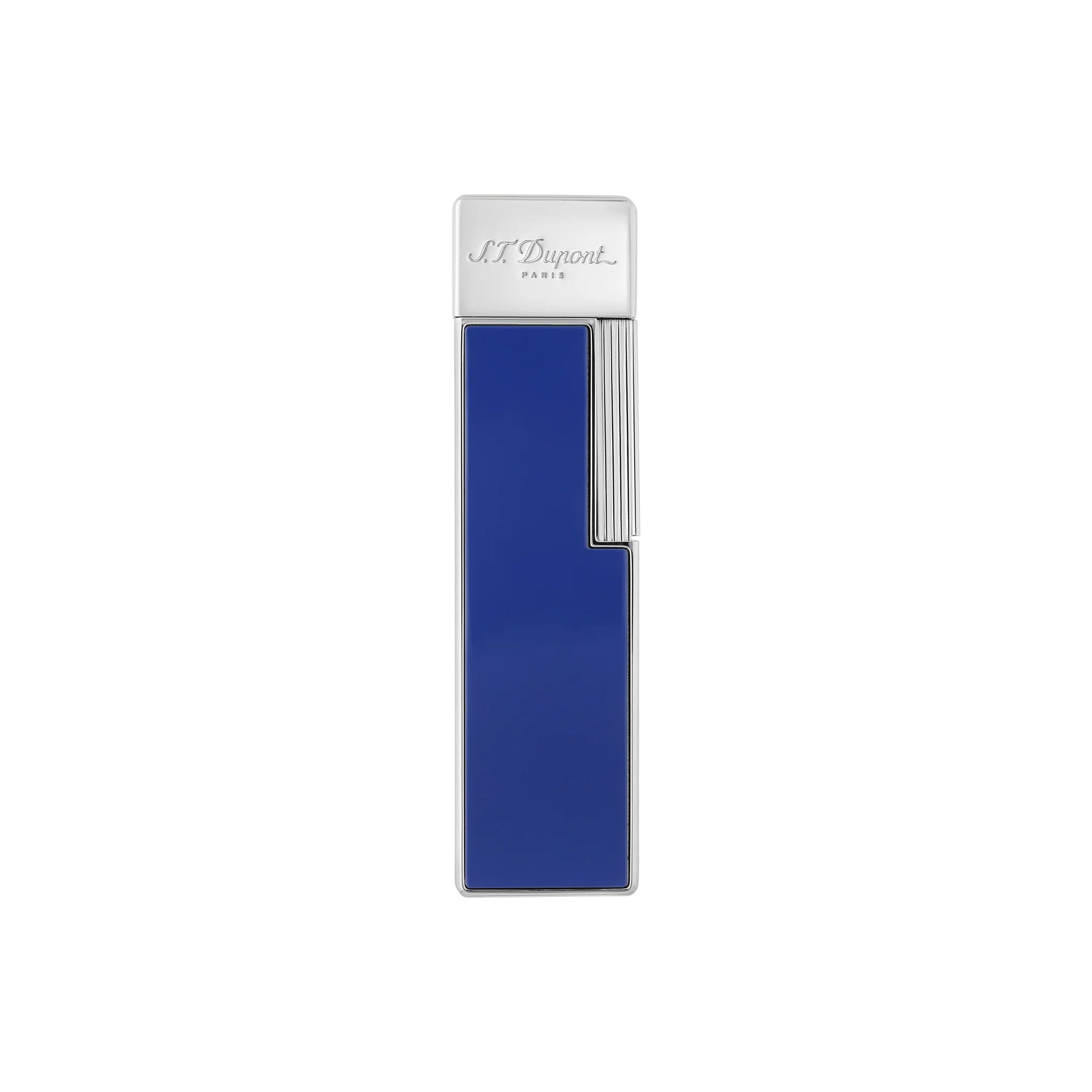 S.T. Dupont Twiggy Chrome Blue Lacquered Lighter