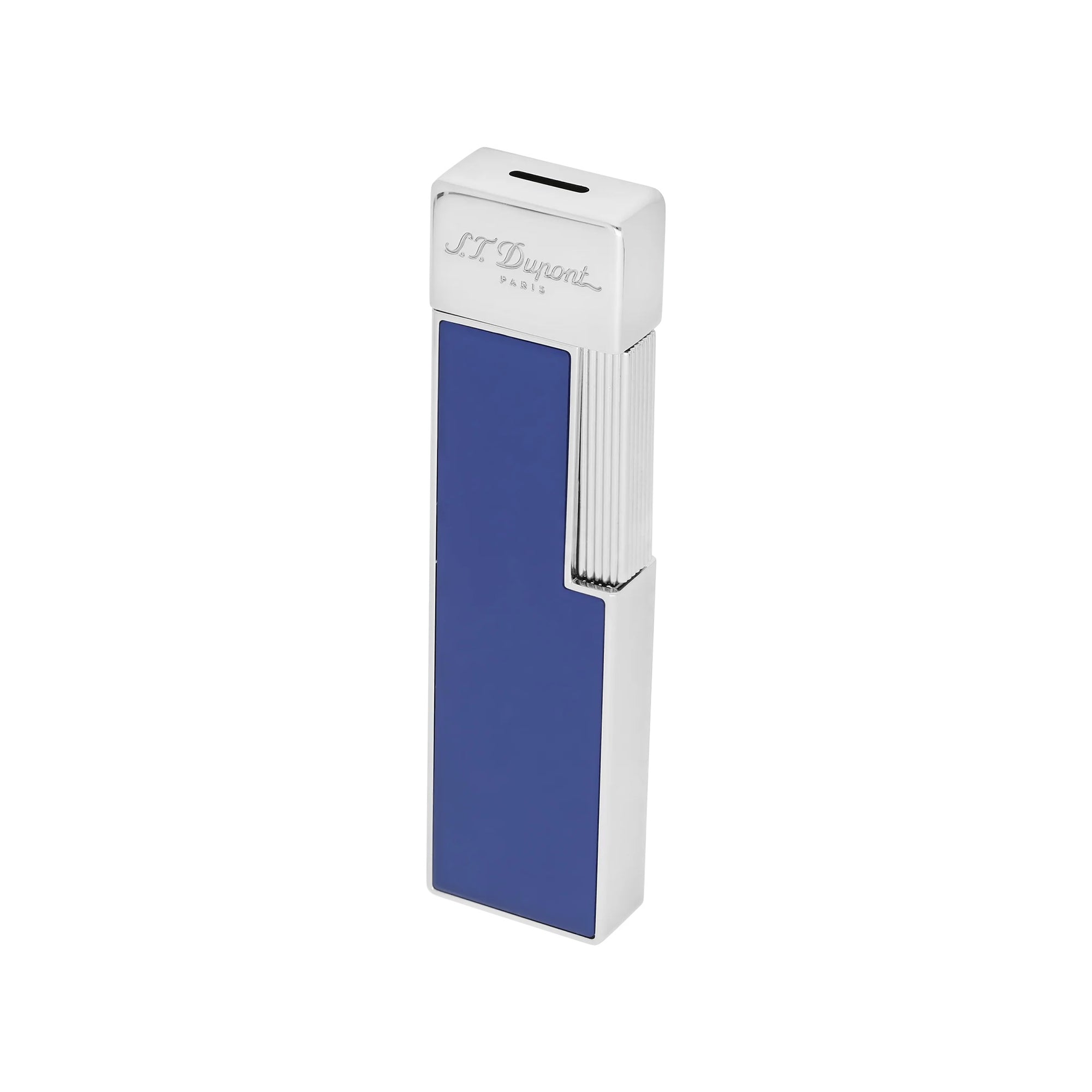 S.T. Dupont Twiggy Chrome Blue Lacquered Lighter