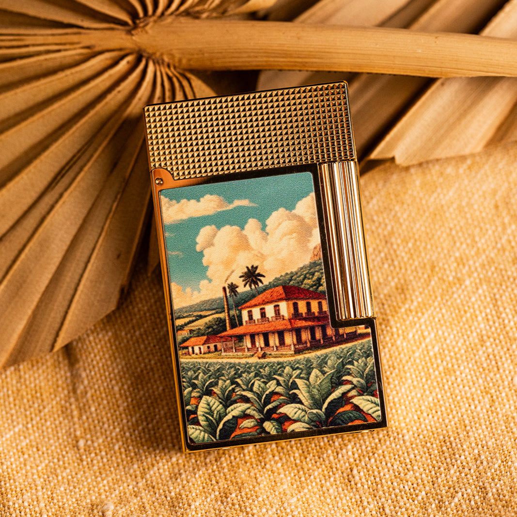 S.T. Dupont Line 2 Havana Dreams Tobacco Estate Gold Finish Lighter