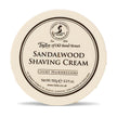 Cream-colored bowl of Taylor of Old Bond Street Sandalwood Shaving Cream, 150g, with branded label.