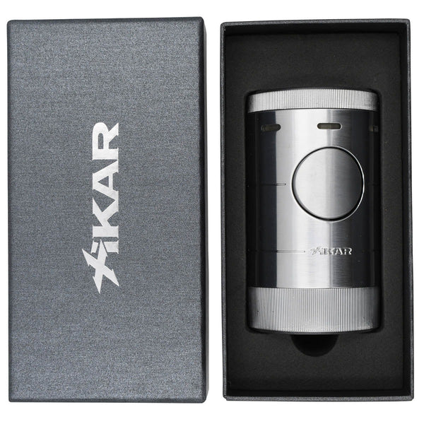 Xikar Volta Quad-Jet Silver Tabletop Lighter