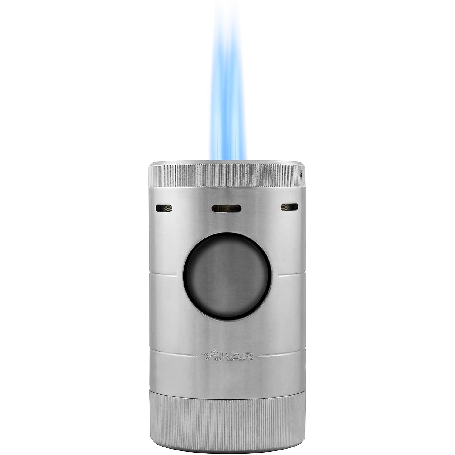 Xikar Volta Quad-Jet Silver Tabletop Lighter | KirbyAllison.com