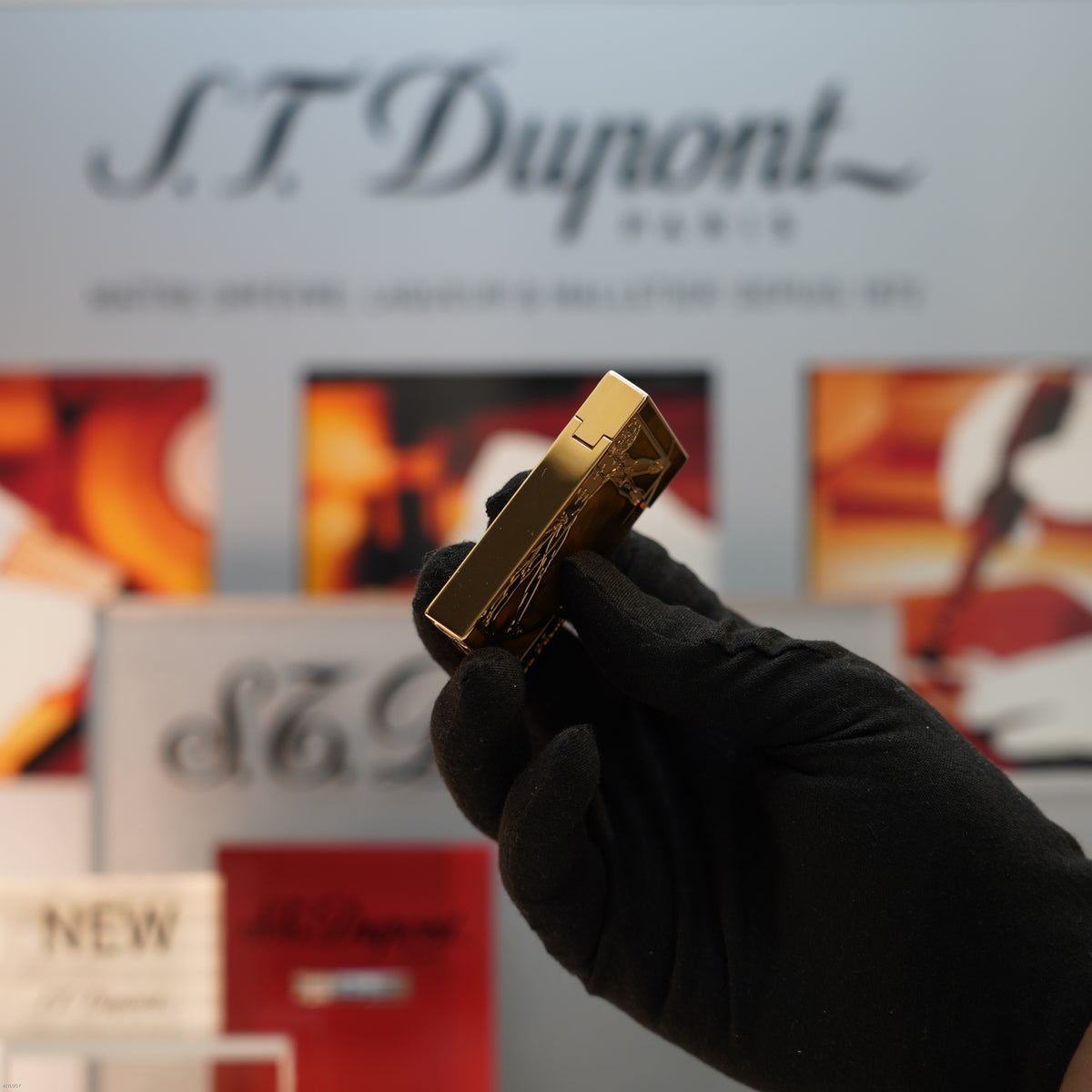 Vintage 2016 S.T. Dupont Ligne 2 Large “Vitruvian Man” Limited Edition Brown Chinese Lacquer Lighter – Leonardo da Vinci Full Set