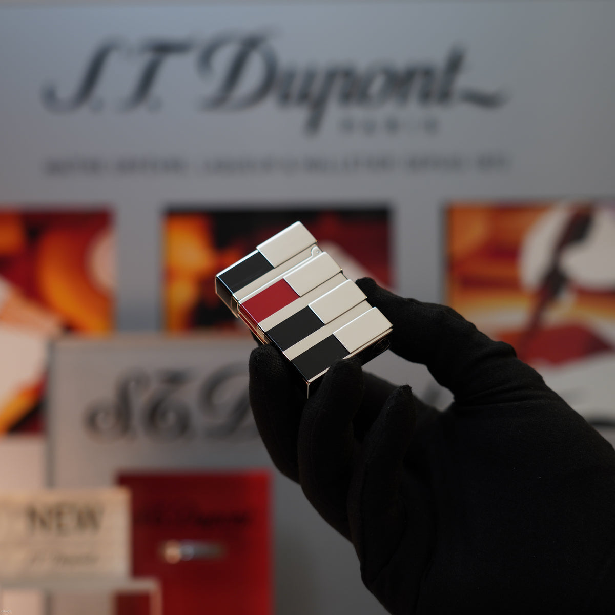 Vintage 2003 S.T. Dupont Gatsby ART & Technique Limited Edition Platinum Ligne 2 Medium Lighter – Full Set