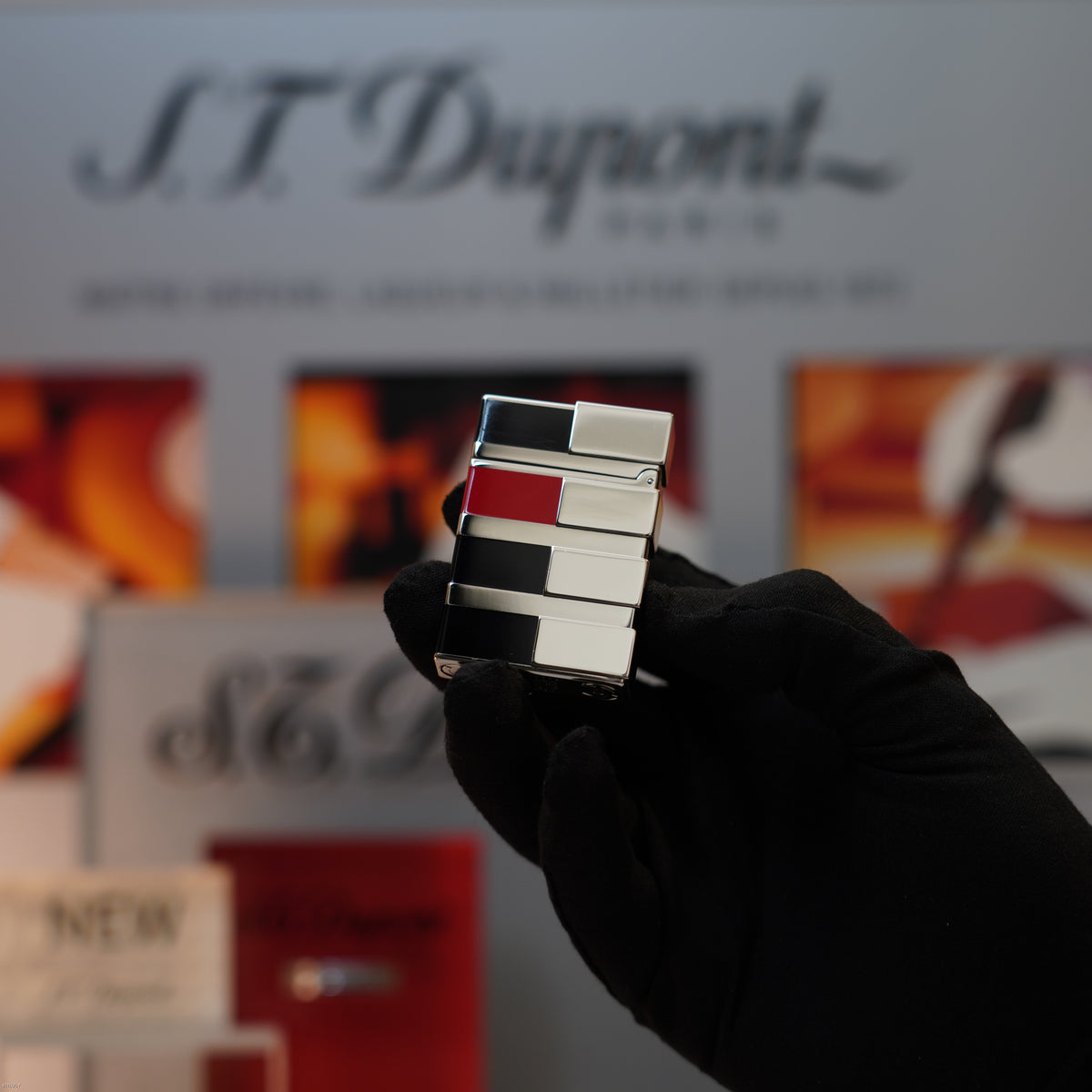 Vintage 2003 S.T. Dupont Gatsby ART & Technique Limited Edition Platinum Ligne 2 Medium Lighter – Full Set