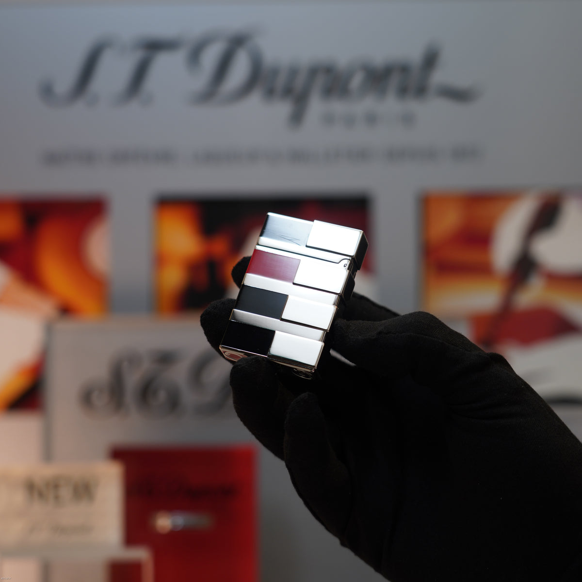 Vintage 2003 S.T. Dupont Gatsby ART & Technique Limited Edition Platinum Ligne 2 Medium Lighter – Full Set