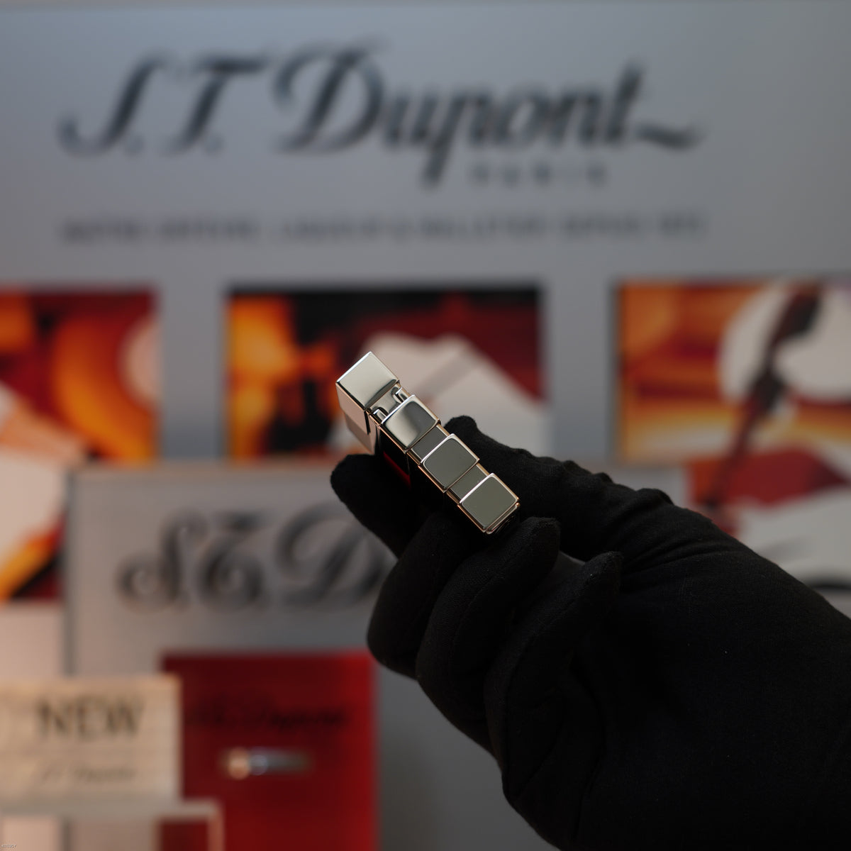 Vintage 2003 S.T. Dupont Gatsby ART & Technique Limited Edition Platinum Ligne 2 Medium Lighter – Full Set