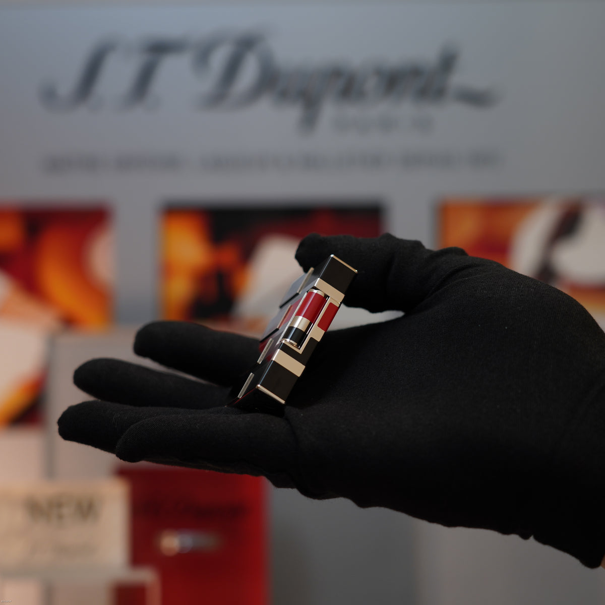 Vintage 2003 S.T. Dupont Gatsby ART & Technique Limited Edition Platinum Ligne 2 Medium Lighter – Full Set