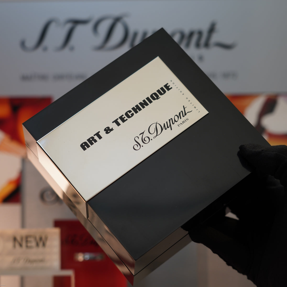 Vintage 2003 S.T. Dupont Gatsby ART & Technique Limited Edition Platinum Ligne 2 Medium Lighter – Full Set