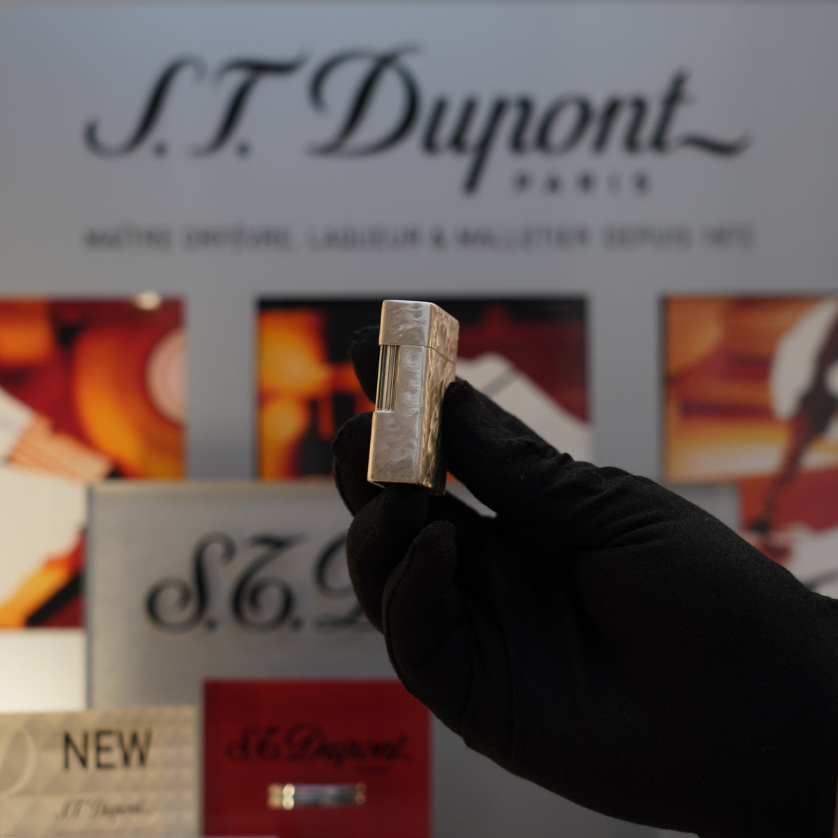 Vintage S.T. Dupont Ligne 1 Small Solid 925 Sterling Silver Jacket Lighter – Mint Full Set