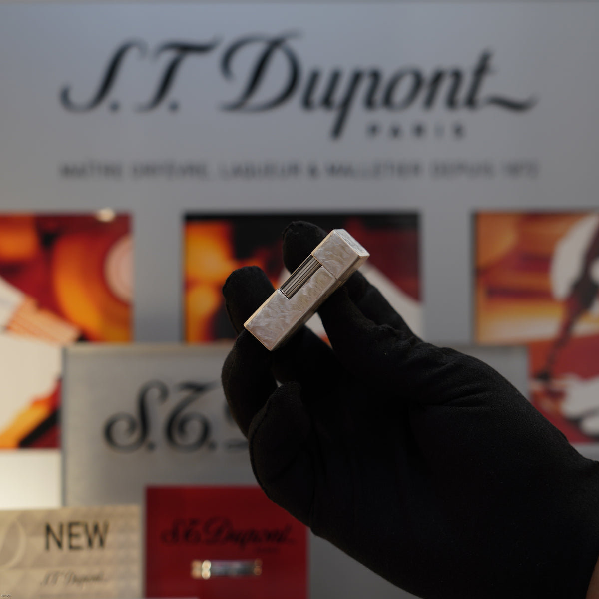 Vintage S.T. Dupont Ligne 1 Small Solid 925 Sterling Silver Jacket Lighter – Mint Full Set