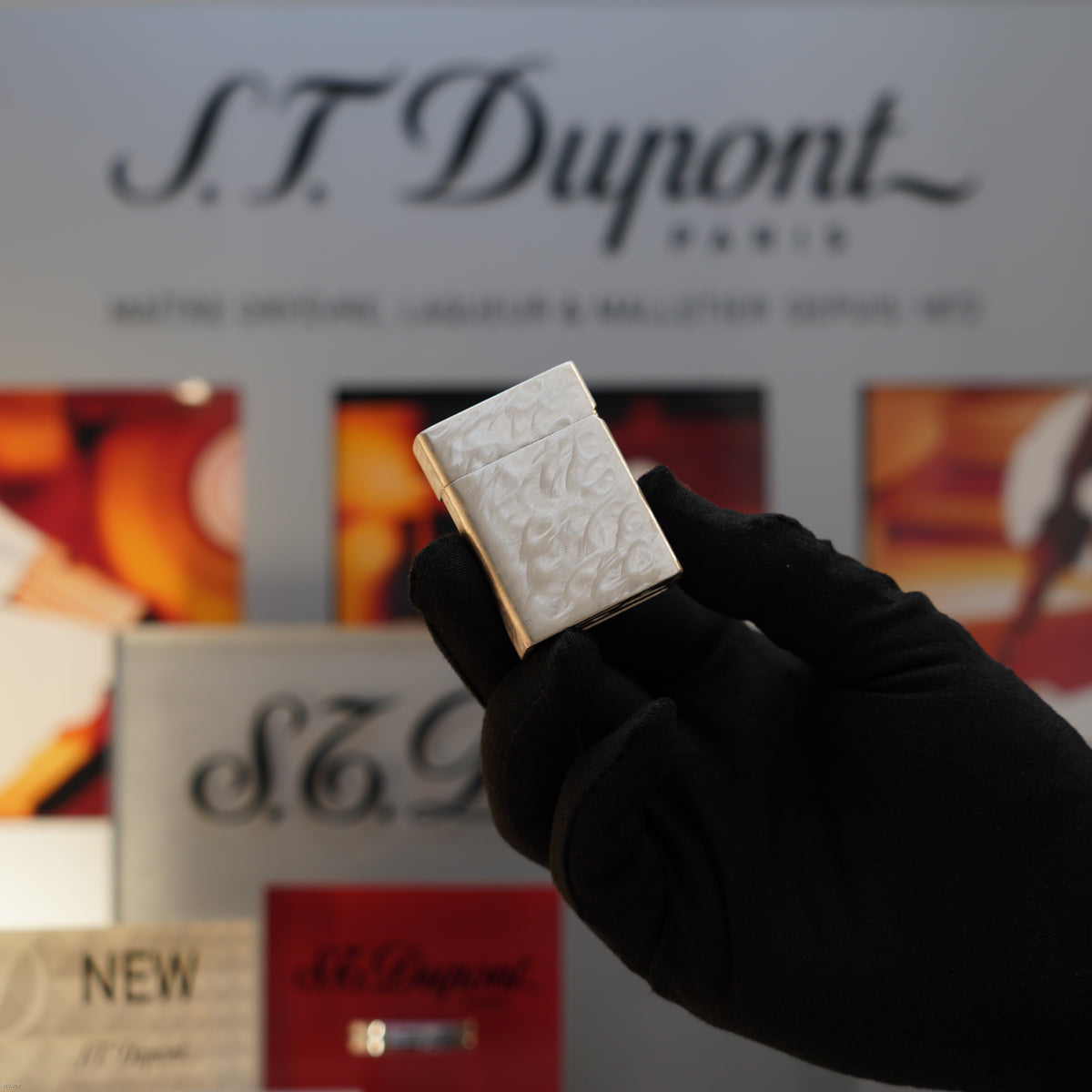 Vintage S.T. Dupont Ligne 1 Small Solid 925 Sterling Silver Jacket Lighter – Mint Full Set