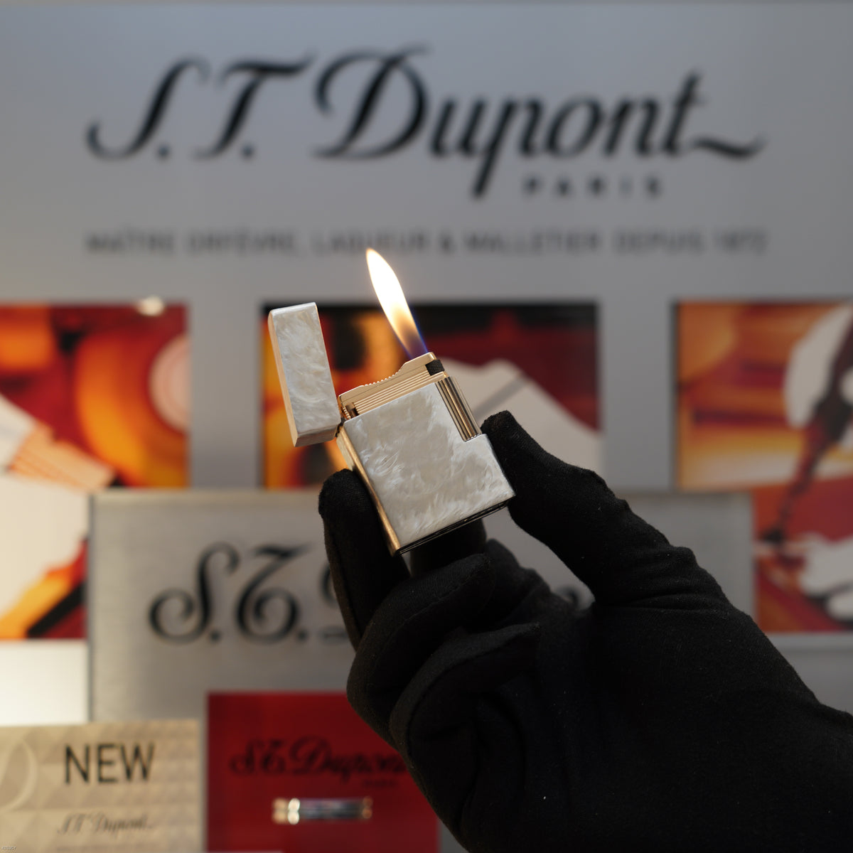 Vintage S.T. Dupont Ligne 1 Small Solid 925 Sterling Silver Jacket Lighter – Mint Full Set