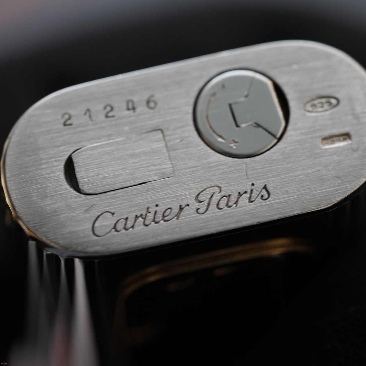 Vintage Early 1980s Cartier Santos Solid 925 Sterling Silver & Solid 18K Gold Lighter – Mint Full Set
