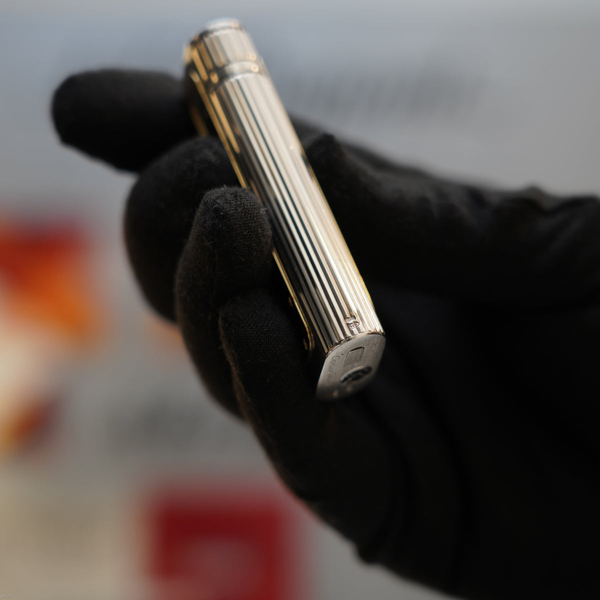 Vintage Early 1980s Cartier Santos Solid 925 Sterling Silver & Solid 18K Gold Lighter – Mint Full Set