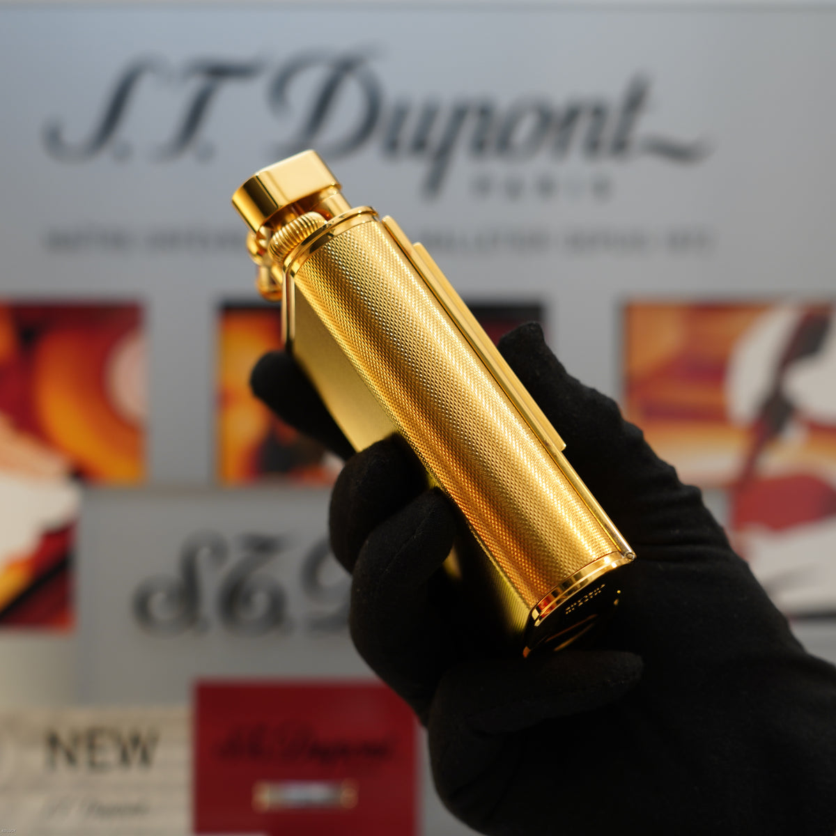 Vintage 1995 Dunhill Giant Table Lighter with Clock Heavy Gold Finish – Limited Edition No. 80 of 100