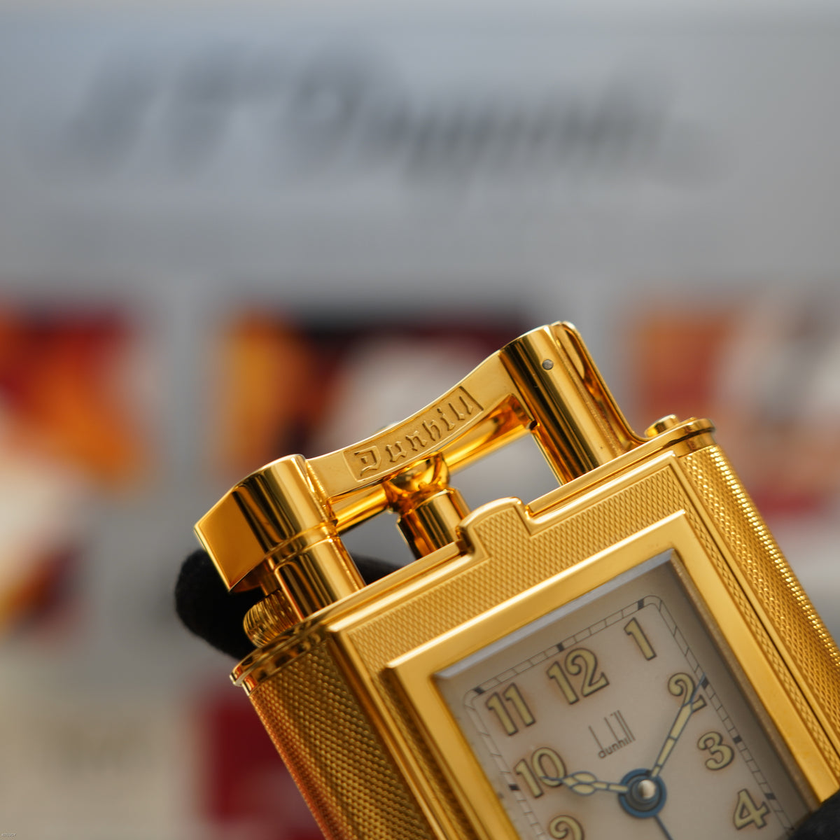 Vintage 1995 Dunhill Giant Table Lighter with Clock Heavy Gold Finish – Limited Edition No. 80 of 100