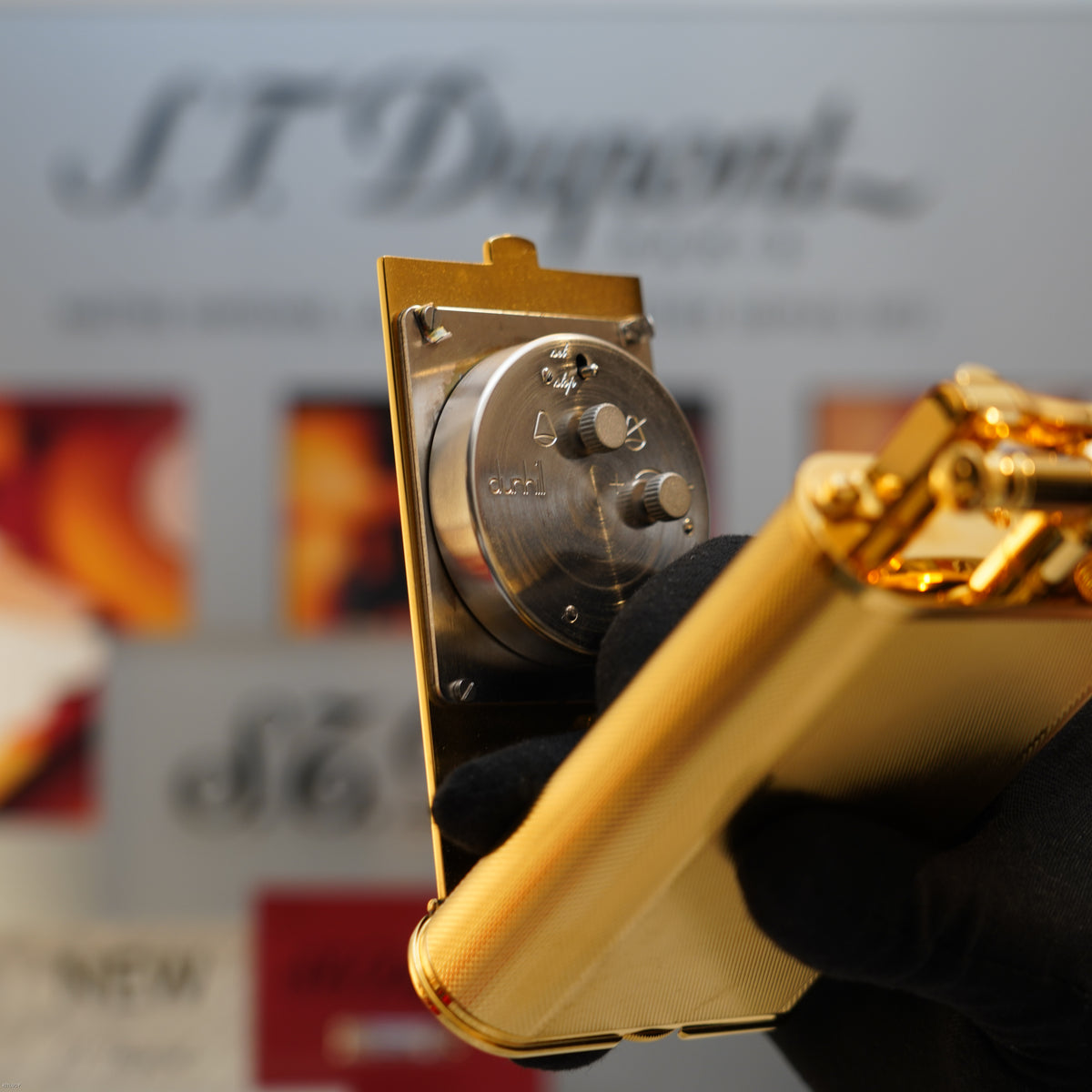 Vintage 1995 Dunhill Giant Table Lighter with Clock Heavy Gold Finish – Limited Edition No. 80 of 100