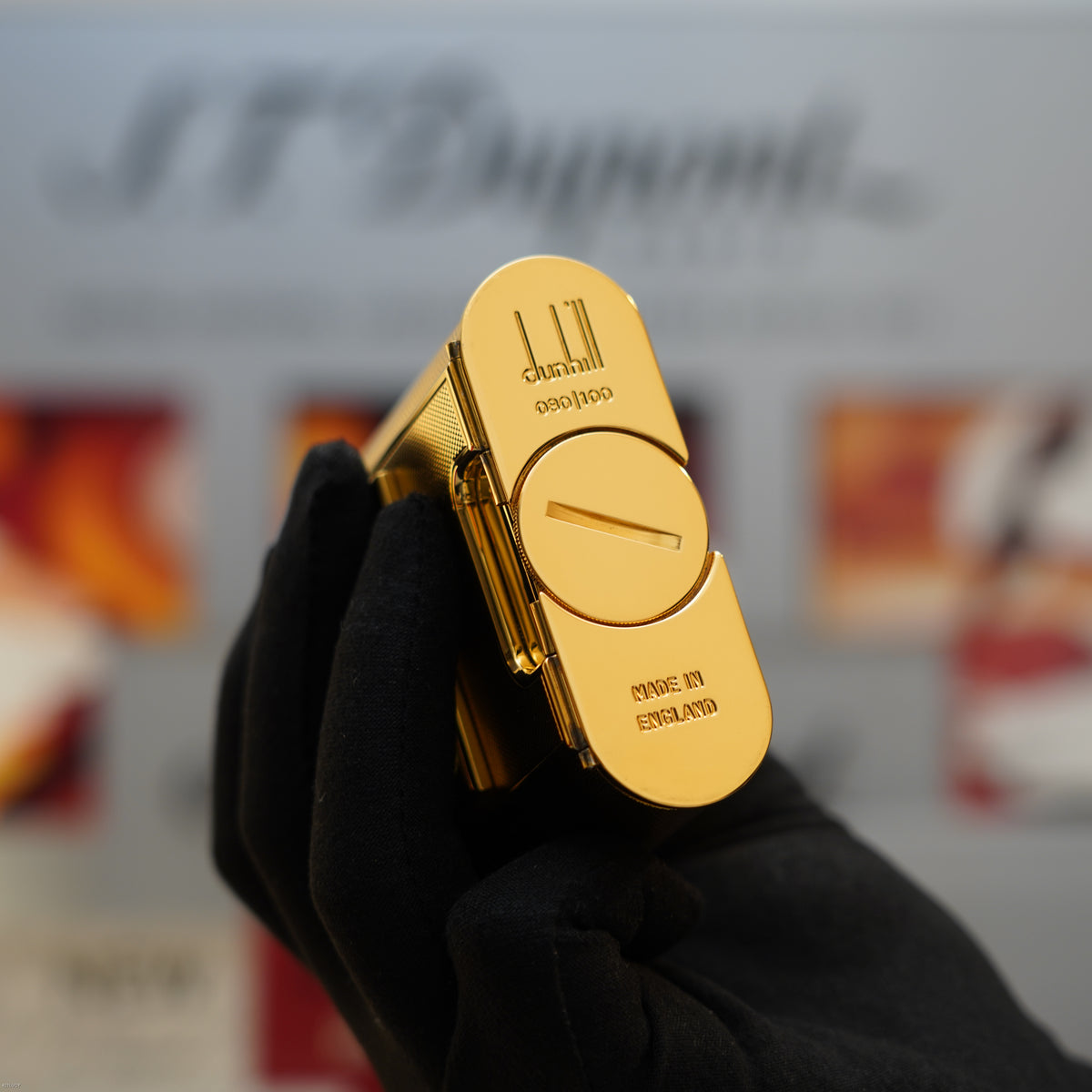 Vintage 1995 Dunhill Giant Table Lighter with Clock Heavy Gold Finish – Limited Edition No. 80 of 100