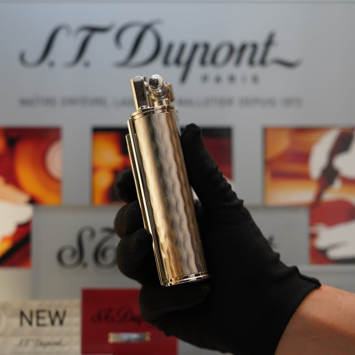 Vintage 1995 Dunhill Giant Charleston Palladium Finish Table Lighter with Clock – Limited Edition No. 194 of 200
