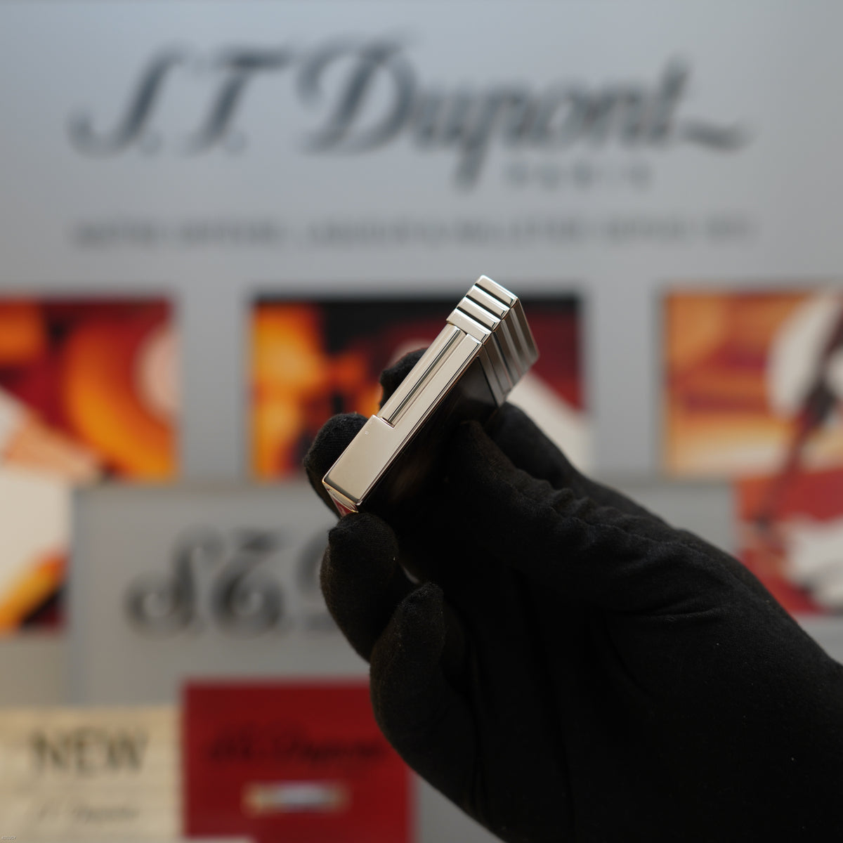 Vintage 1999 S.T. Dupont Limited Edition Mother-of-Pearl Heavy Platinum Ligne 2 Large Lighter – Full Set