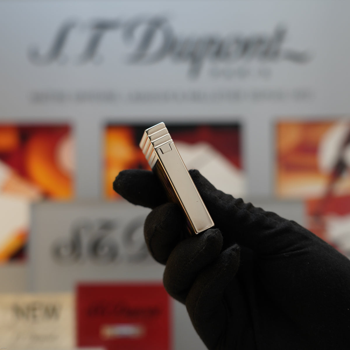 Vintage 1999 S.T. Dupont Limited Edition Mother-of-Pearl Heavy Platinum Ligne 2 Large Lighter – Full Set