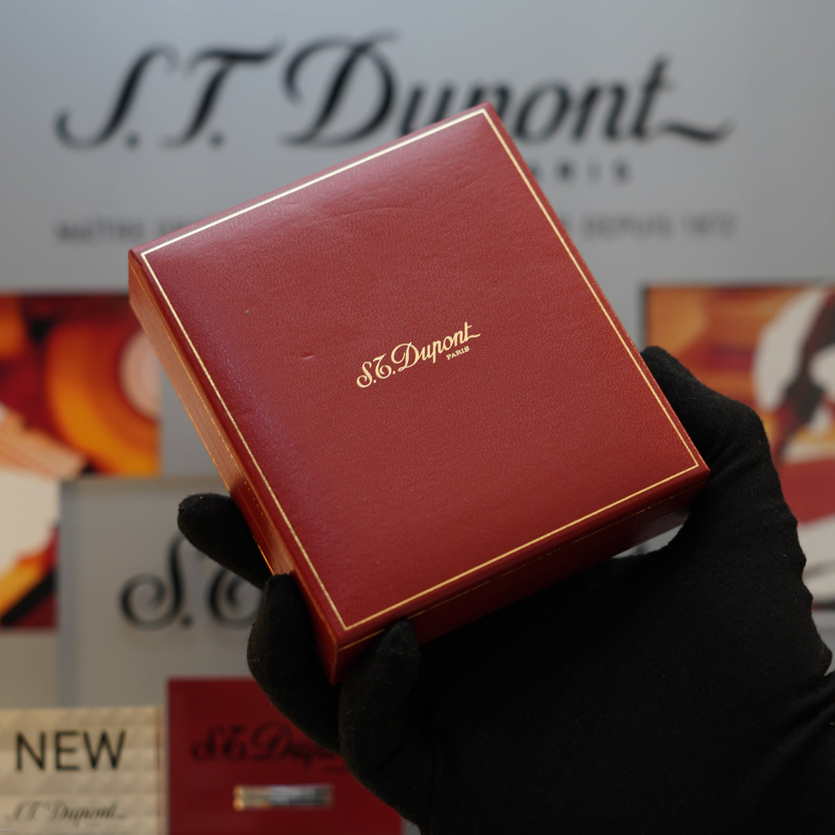 Vintage October 1990 S.T. Dupont Gatsby Tortoiseshell Lacquer Heavy Gold Finish Ligne 2 Medium Lighter – Rare Full Set