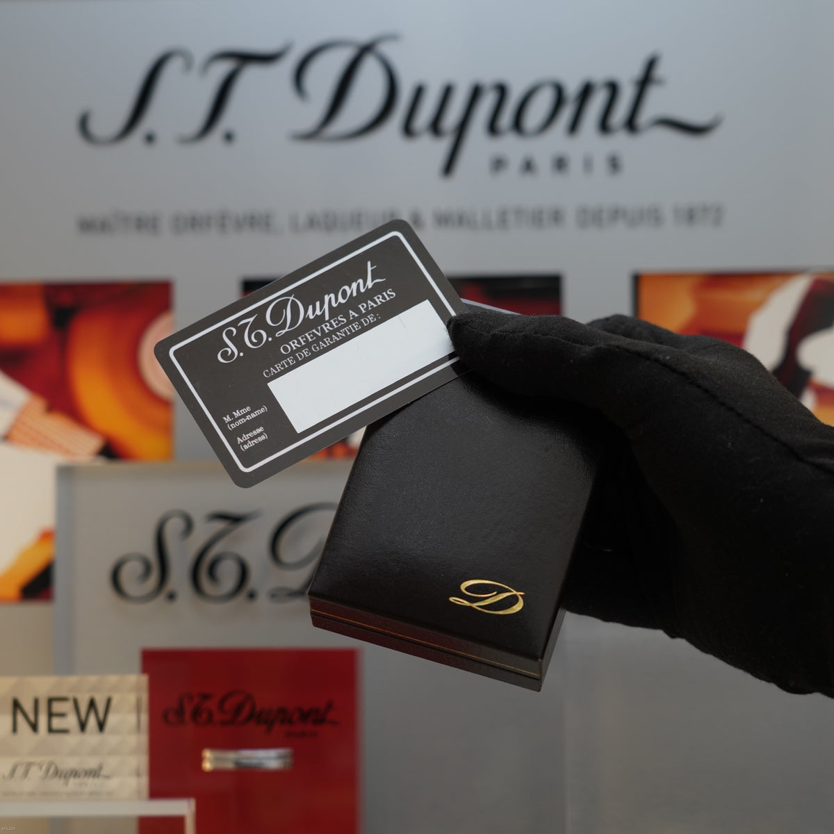 Vintage 1984 S.T. Dupont Ligne 1 Small Laque de Chine Brown Lacquer 20 Micron Gold Finish Lighter