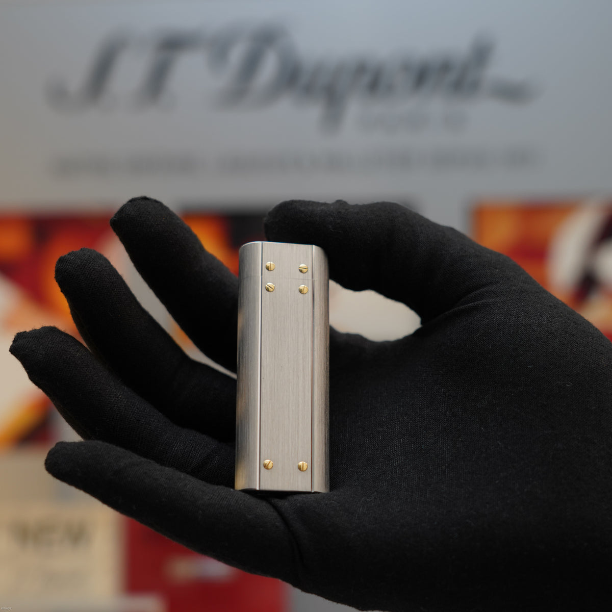 Vintage 1991 Cartier Les Must Santos Two-Tone Platinum & Gold Filled Screw Lighter – Mint Full Set