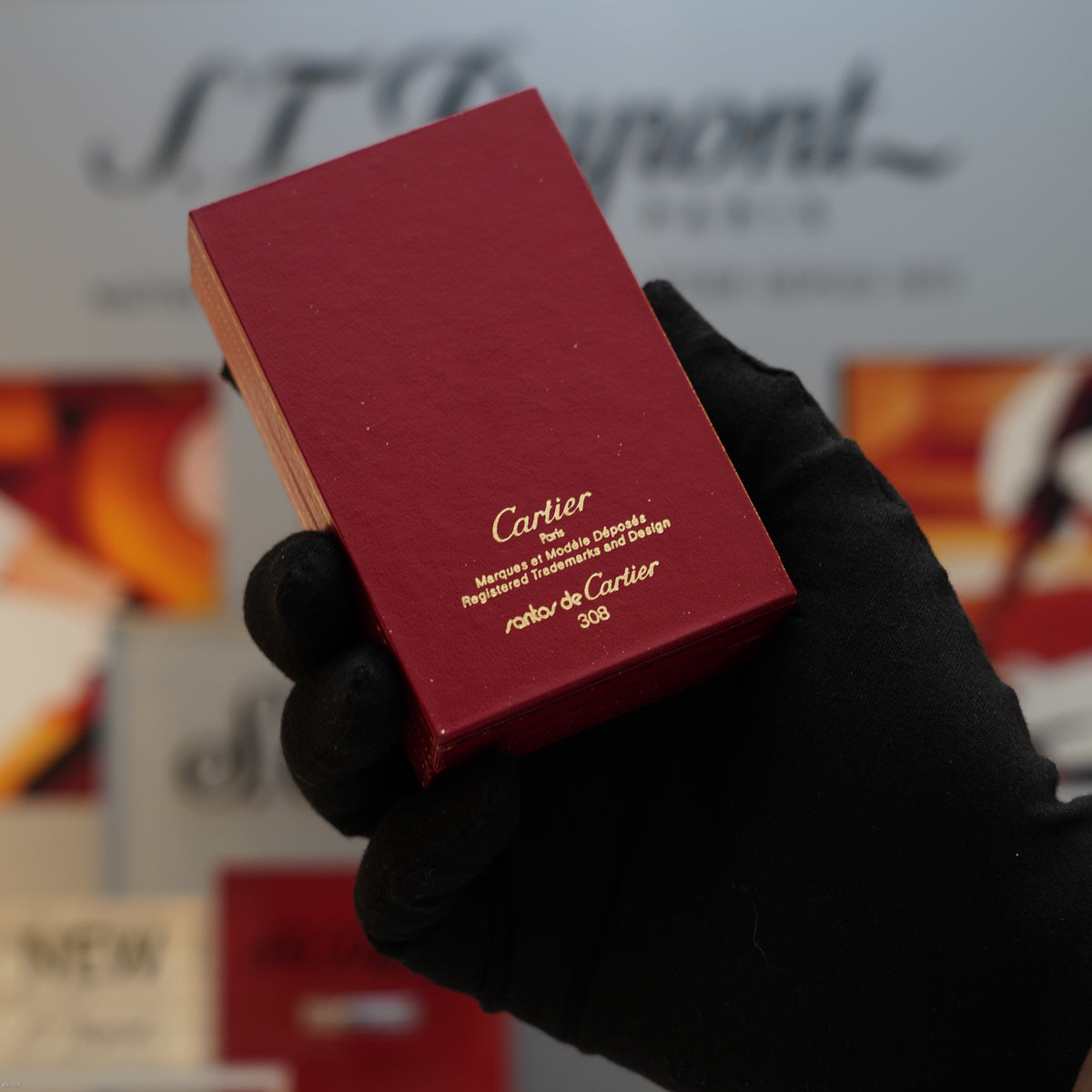 Vintage 1991 Cartier Les Must Santos Two-Tone Platinum & Gold Filled Screw Lighter – Mint Full Set