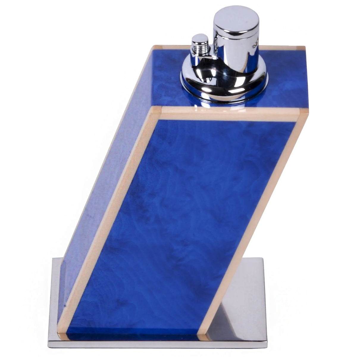 Elie Bleu Blue Madrona Burl Classic Table Lighter