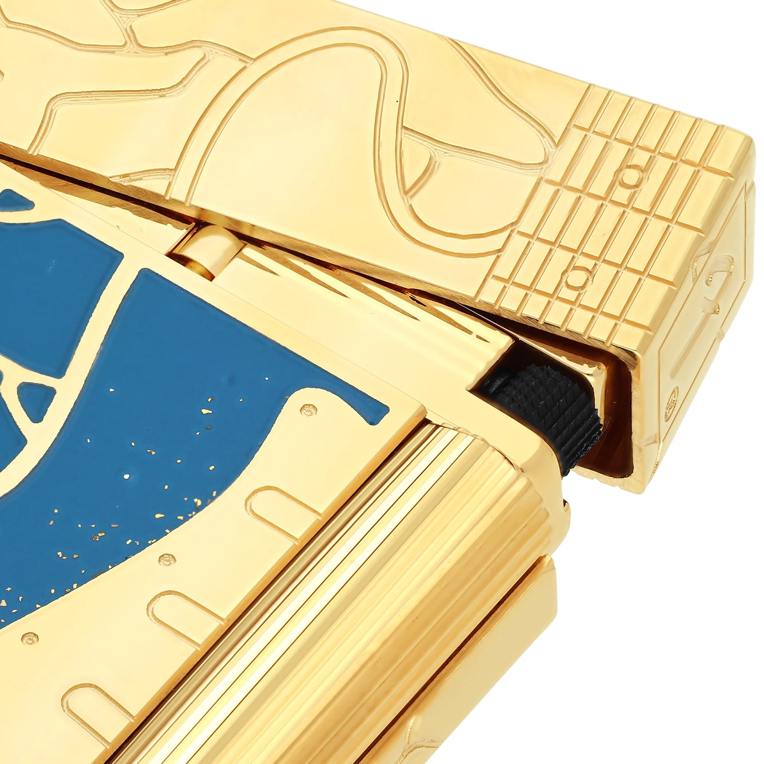 S.T. Dupont Line 2 Fender Blue & Gold Lighter