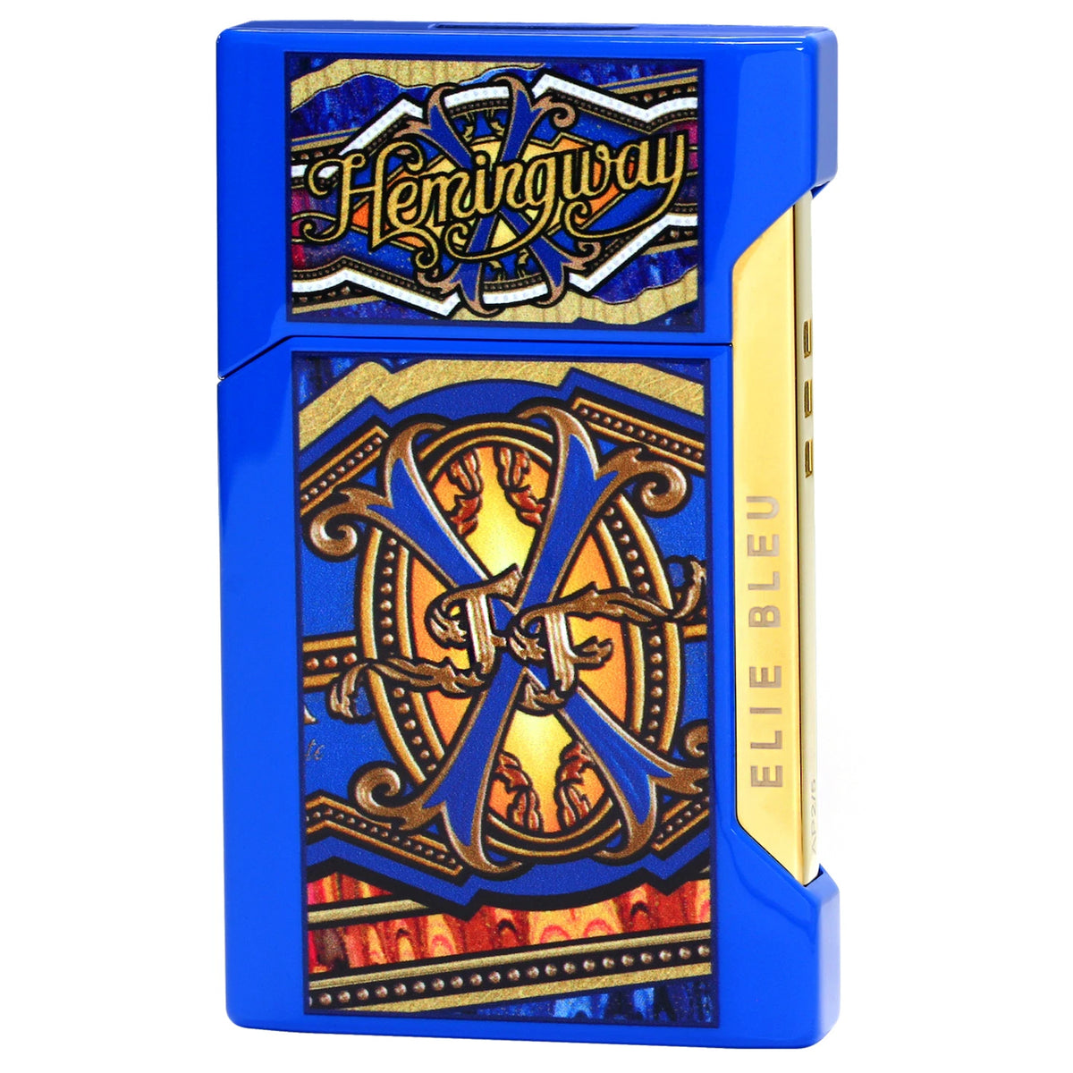 Elie Bleu Limited Edition Fuente Opus X Hemingway Blue & Gold Lighter