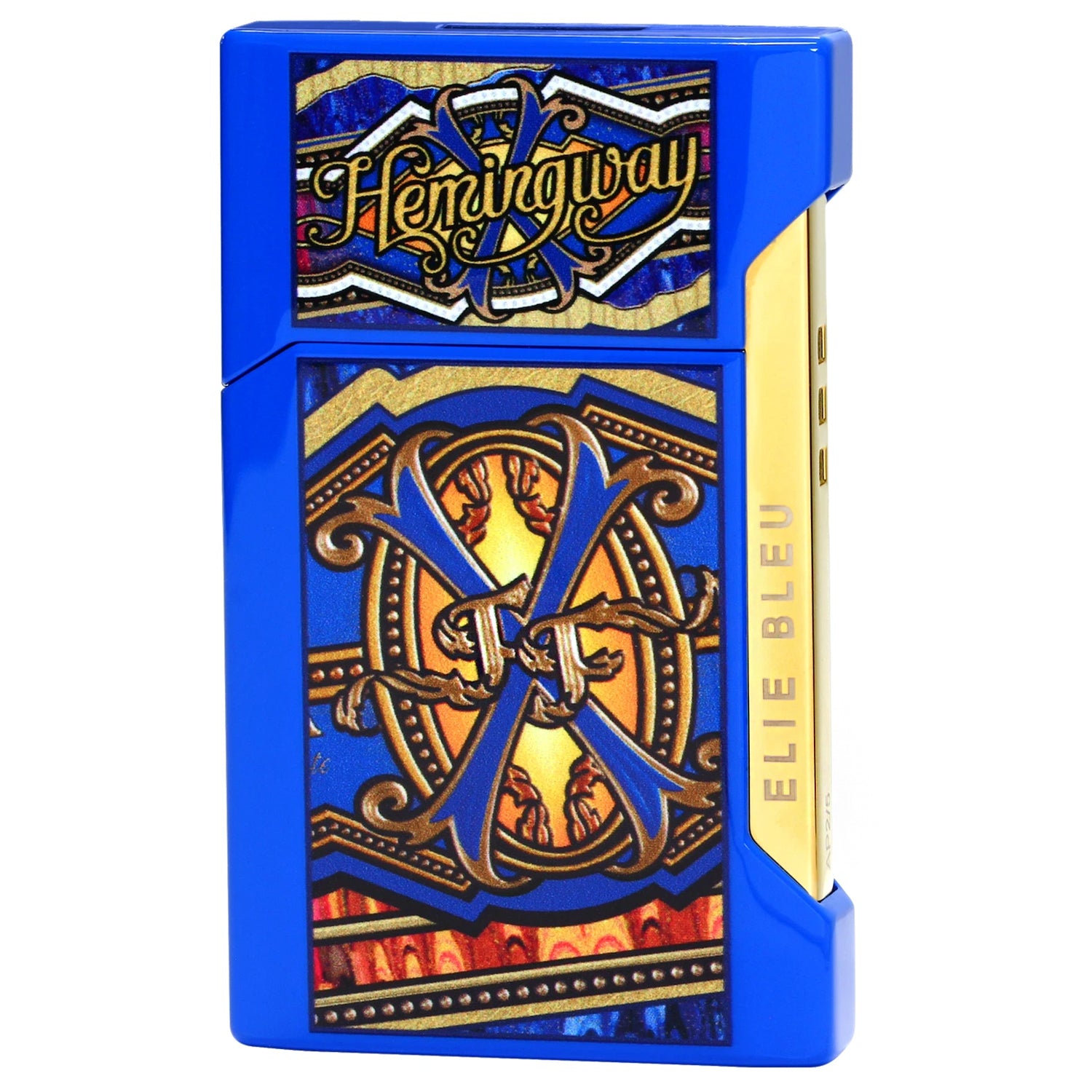 Elie Bleu Limited Edition Fuente Opus X Hemingway Blue & Gold Lighter
