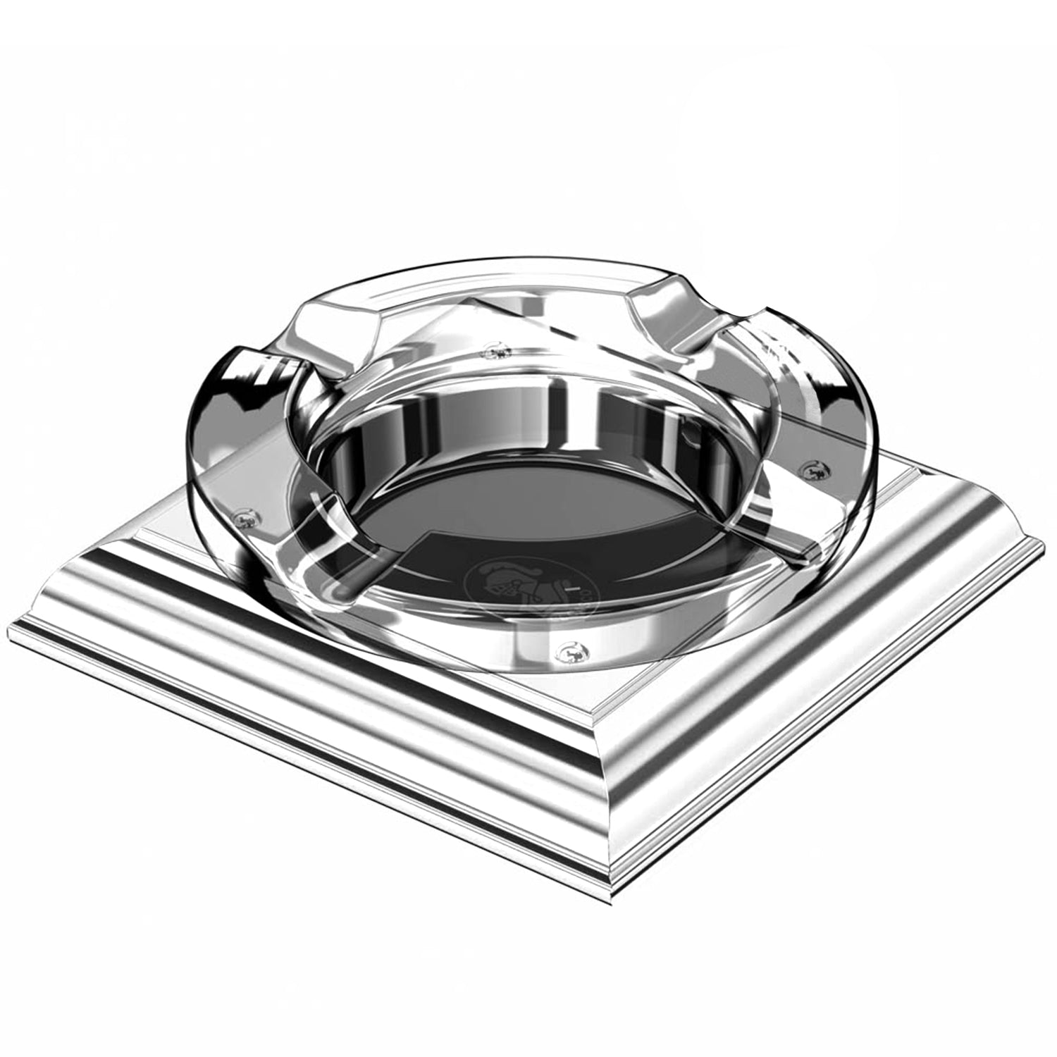 cigarette ashtray Bolton Cigar w/ Whiskey Holder and a felt base pad hand Crystal Glass Ashtray for Cigarette