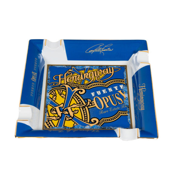 Elie Bleu Limited Edition Fuente Opus X Hemingway Blue Porcelain Ashtray
